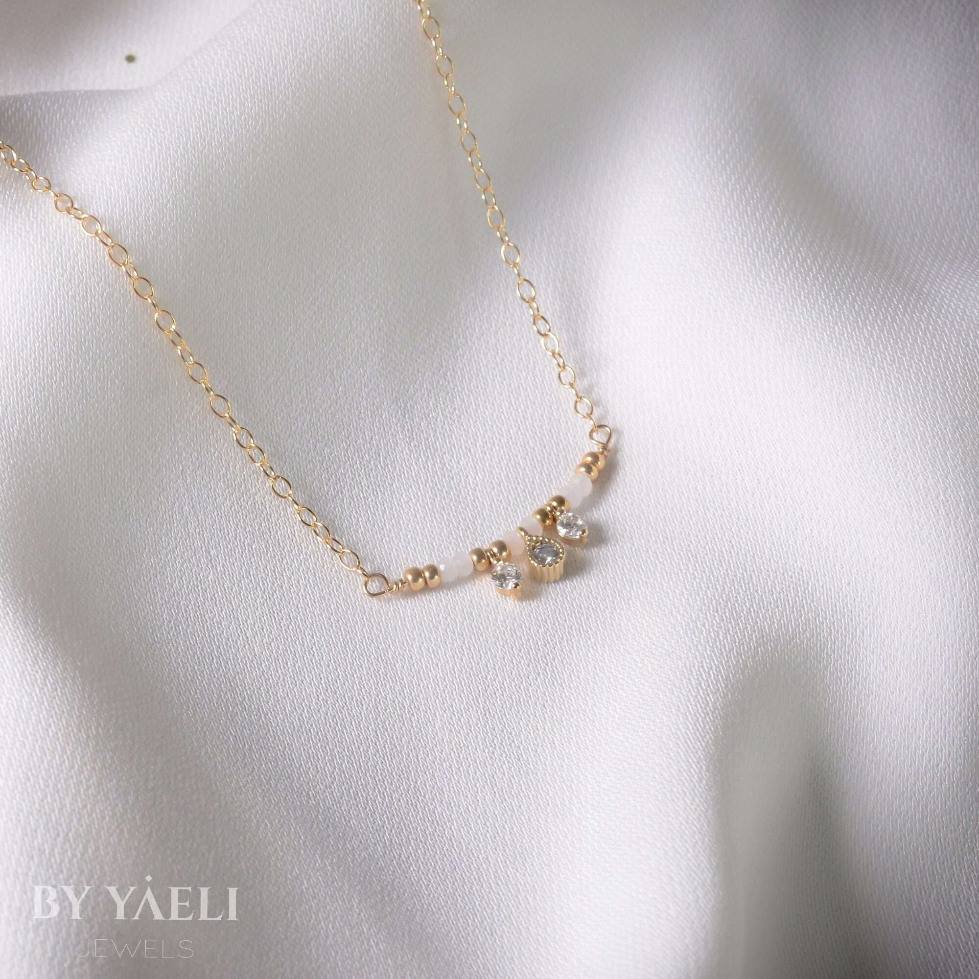 Zirconia necklace cubic zirconia necklace April birthstone necklace