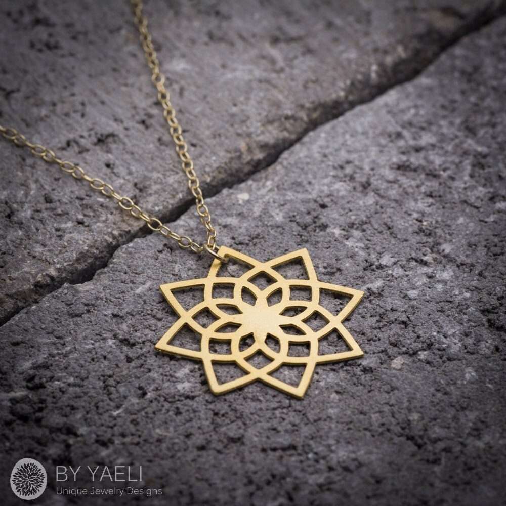 Sacred necklace, Sacred geometry Celtic jewelry flower of life