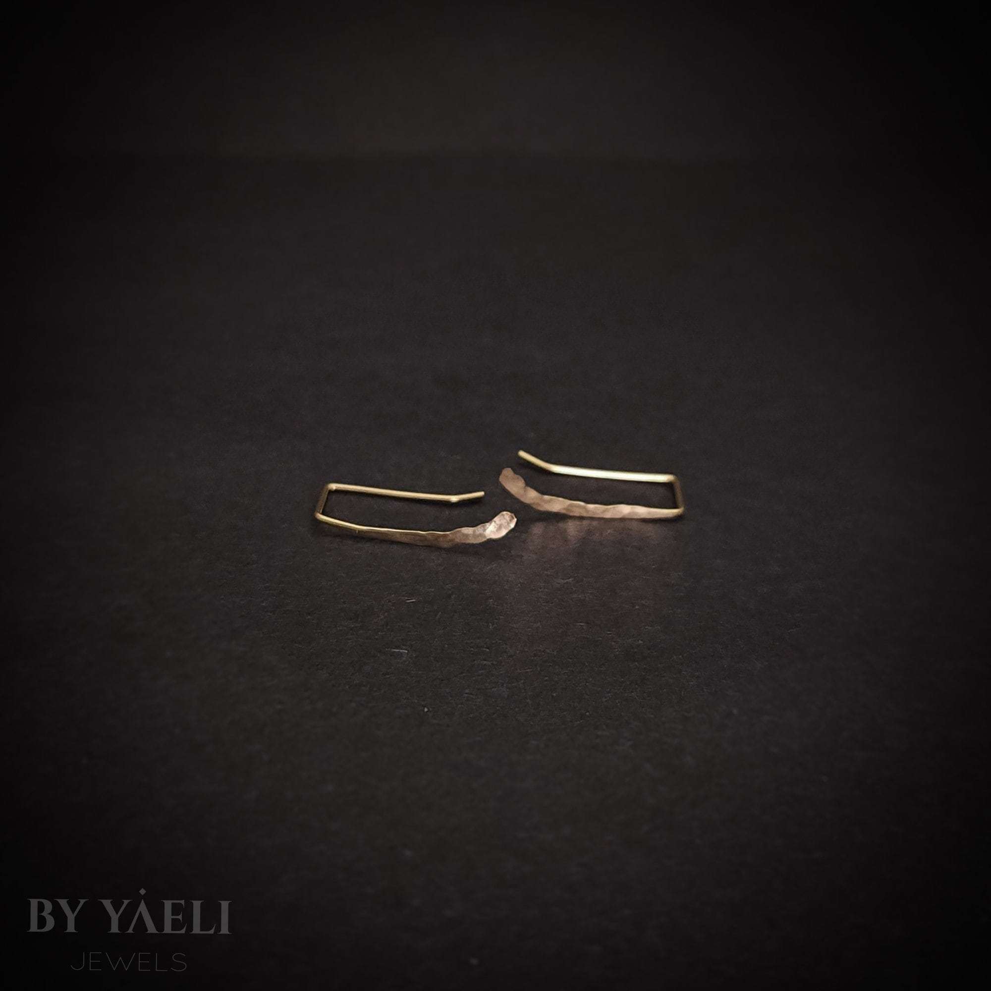 Wire earrings, handmade gold filled earrings