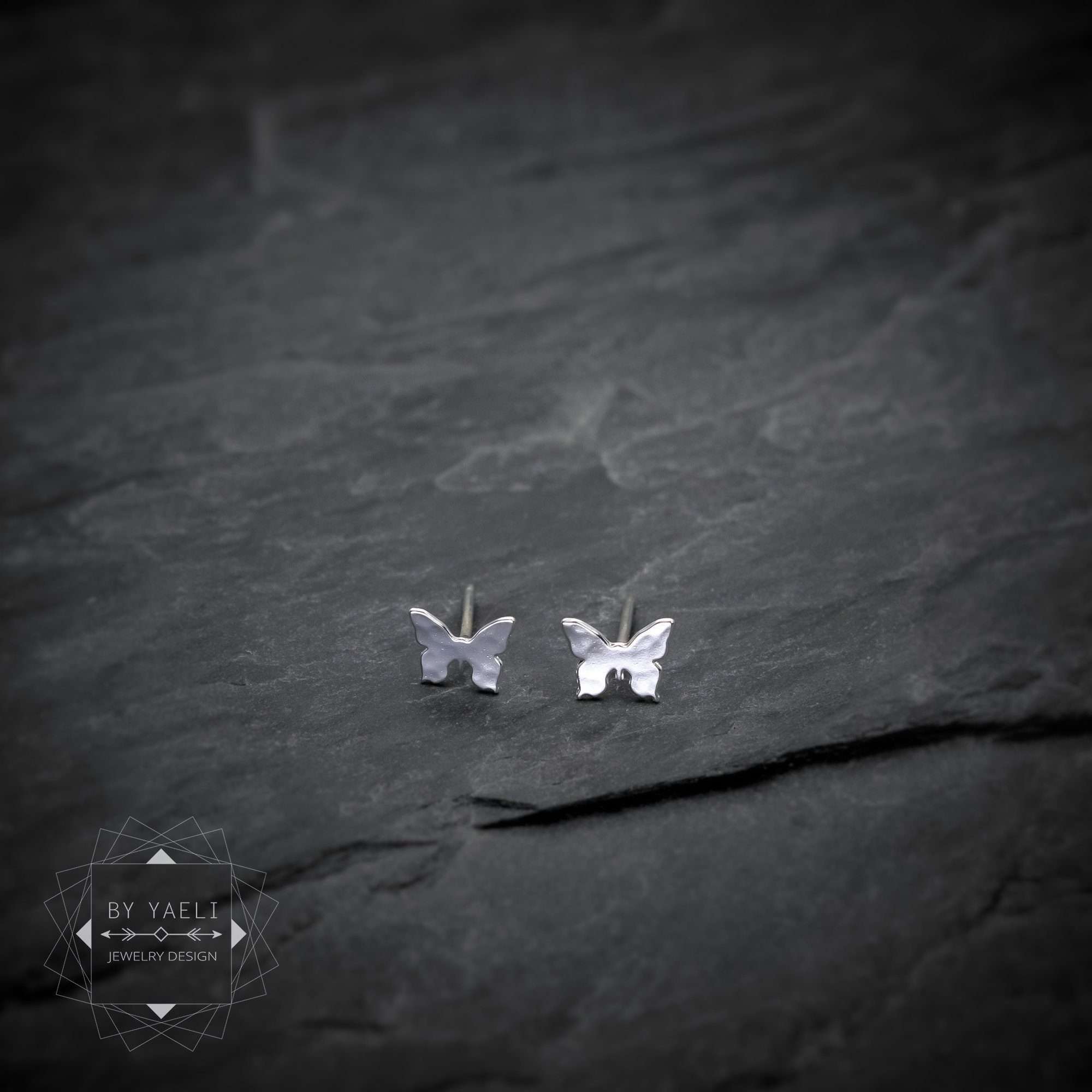 Butterfly earrings tiny butterfly stud earrings silver butterfly post