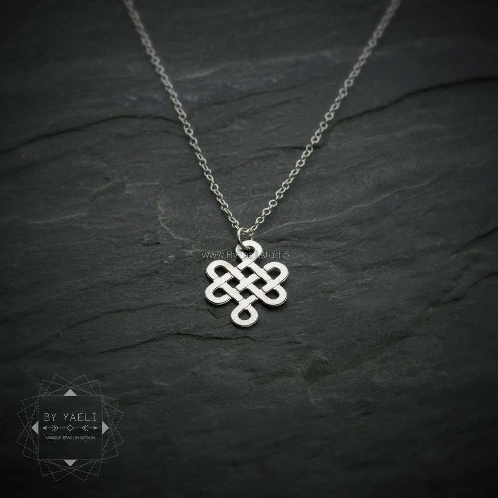 Celtic knot necklace Celtic jewelry Irish jewelry silver infinity necklace infinity charm