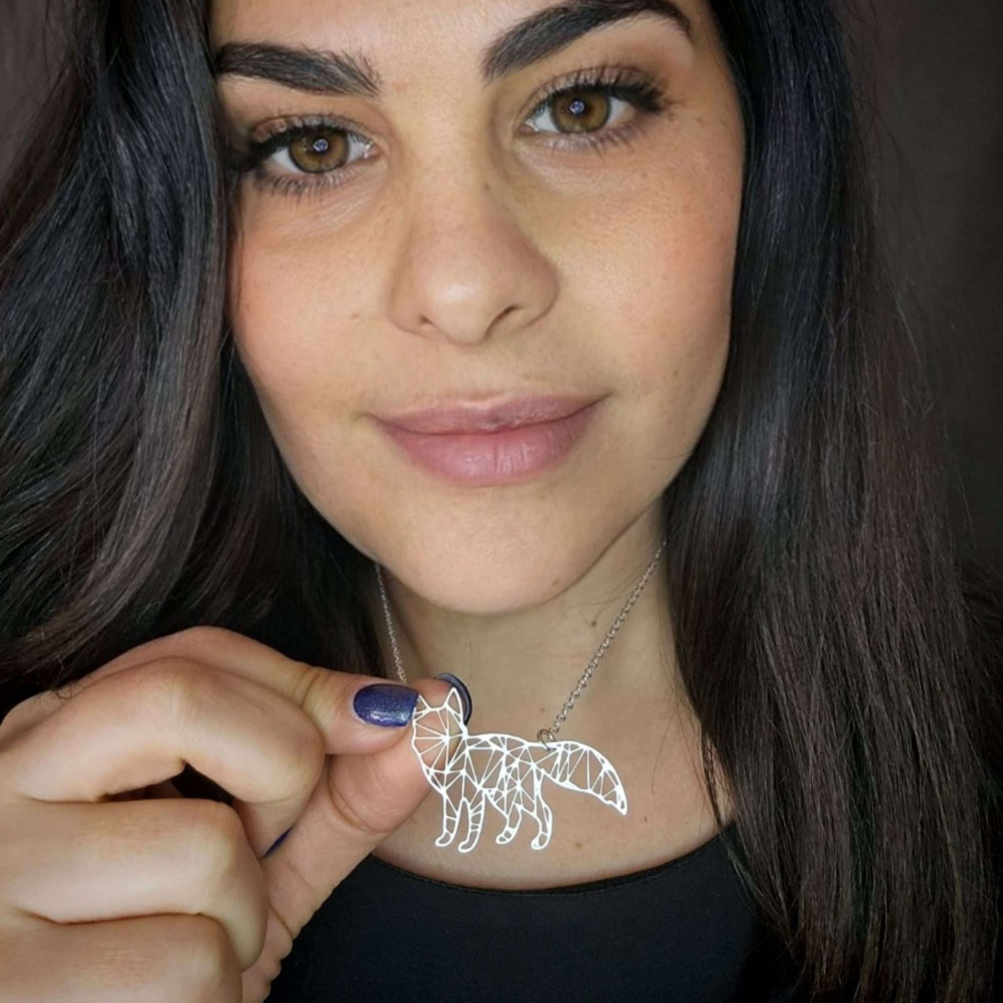 Fox necklace fox jewelry silver fox pendant origami necklace 4 Fox necklace fox jewelry silver fox pendant origami necklace - Image 4