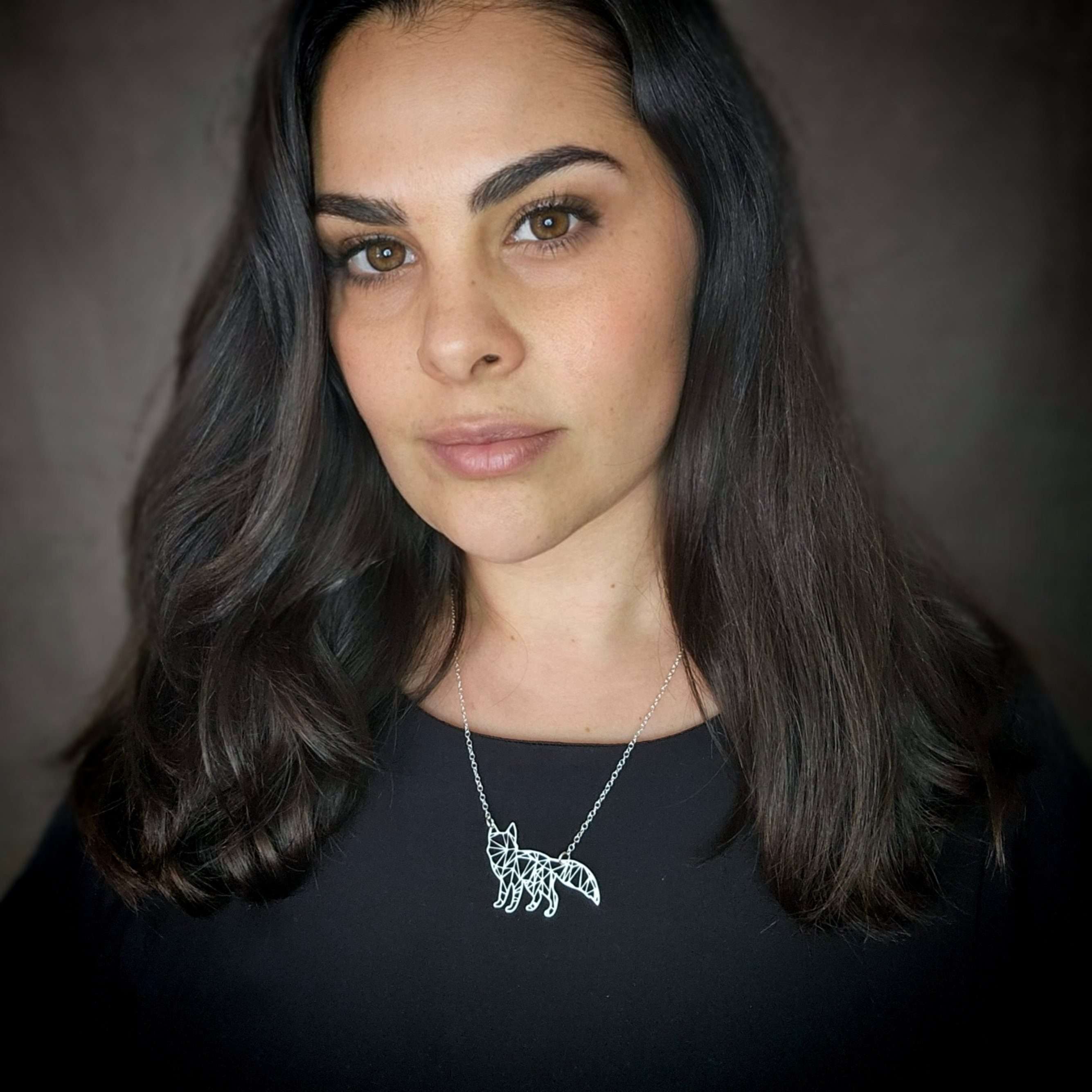 Fox necklace fox jewelry silver fox pendant origami necklace