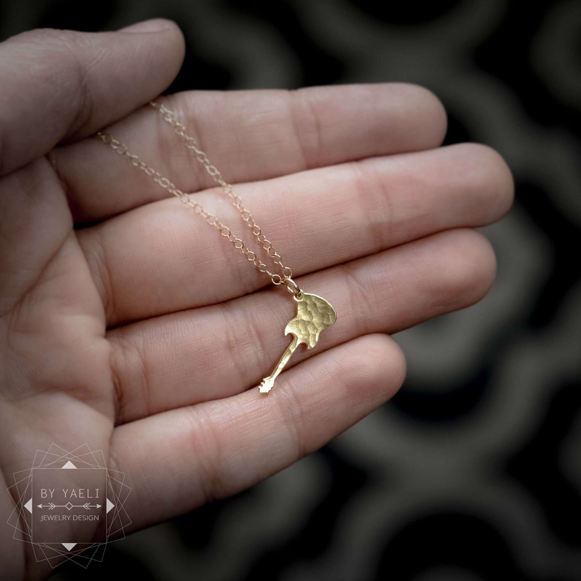 Electric guitar necklace gold guitar charm necklace Gibson les Paul necklace dainty guitar necklace