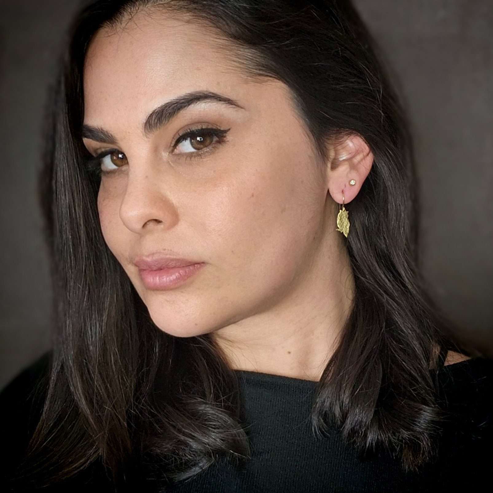 Gold owl earrings, owl jewelry, drop dangle owl earrings