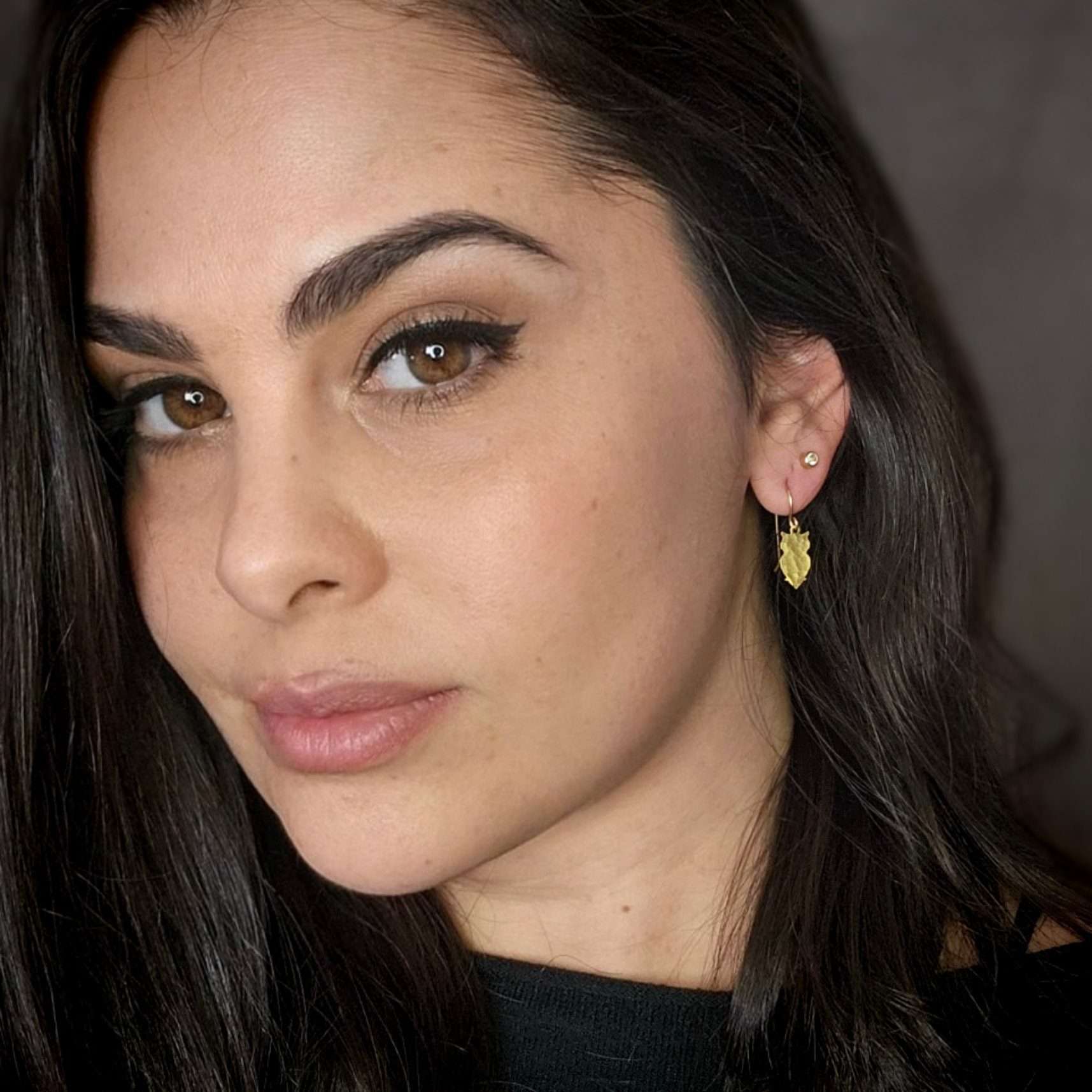 Gold owl earrings, owl jewelry, drop dangle owl earrings