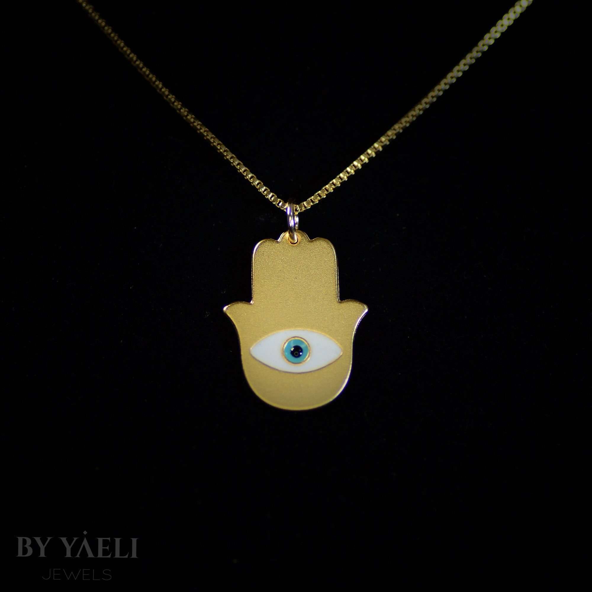 Hamsa necklace, evil eye necklace, protection necklace, good luck necklace