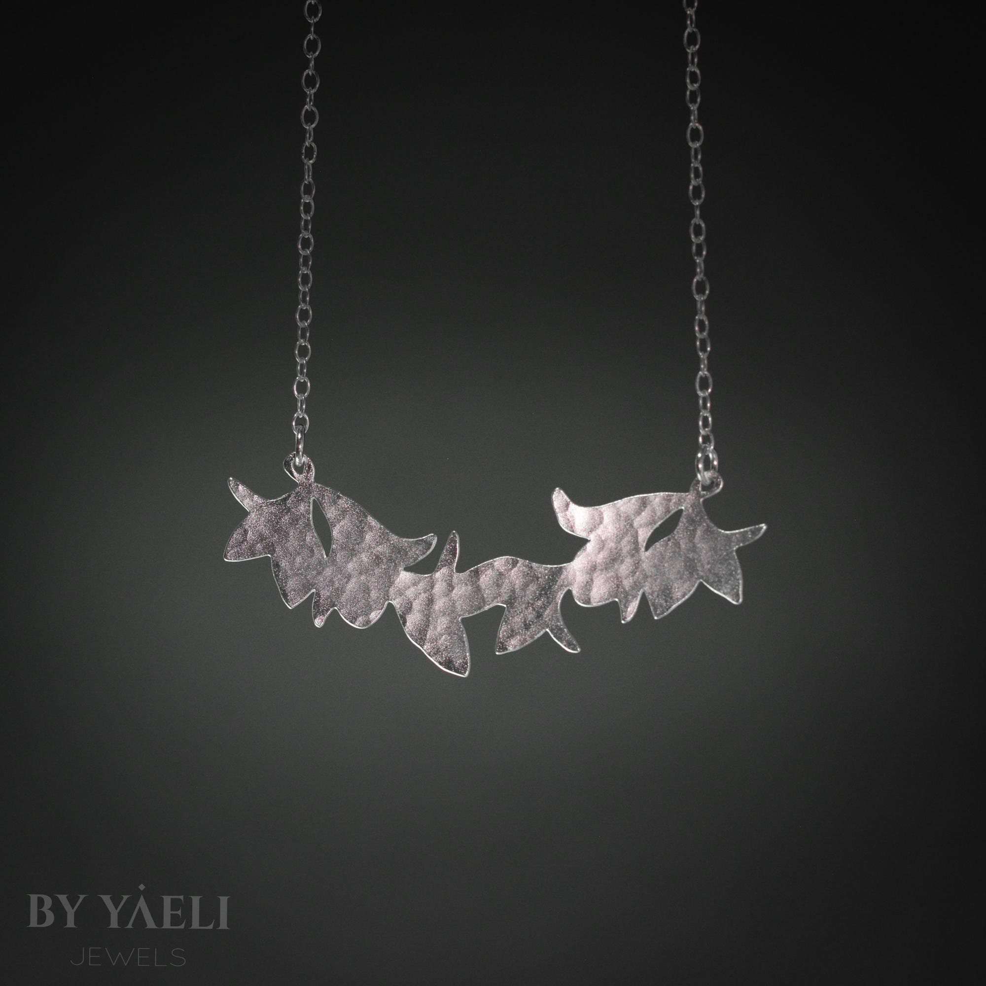 Leaf necklace, silver leaf nature jewelry, gift for mom