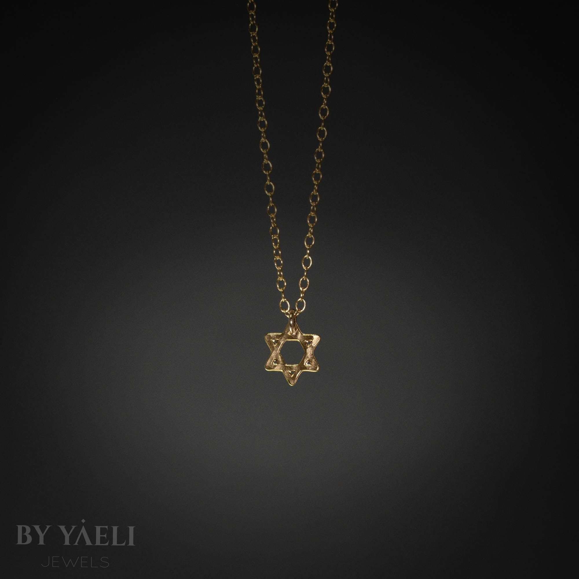 Star of David necklace gold Magen David necklace Jewish necklace – Handmade in Israel