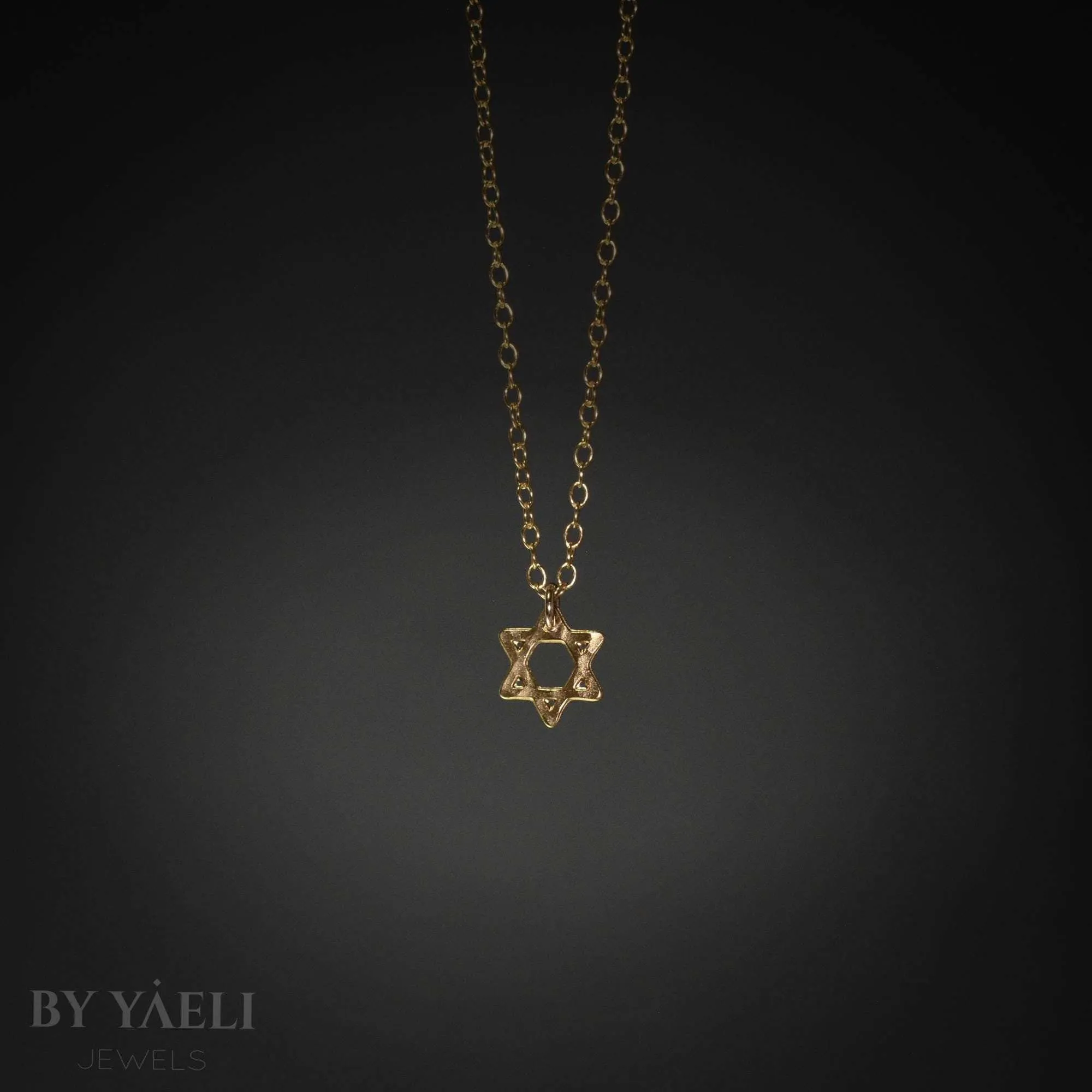 Star of David necklace gold Magen David necklace Jewish necklace – Handmade in Israel