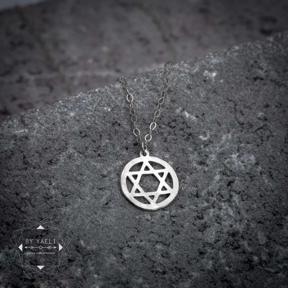 Star of David necklace silver Magen David necklace star of David charm – Jewish jewelry