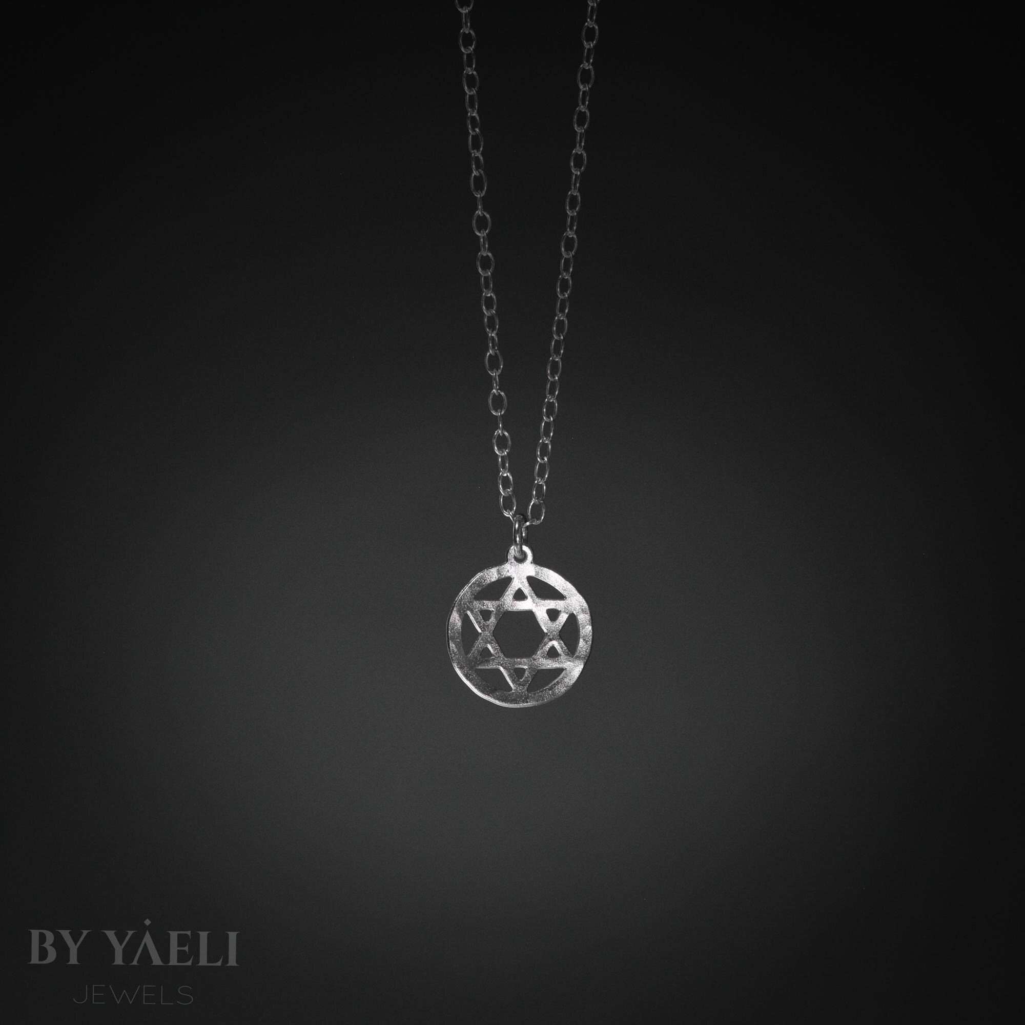 Star of David necklace silver Magen David necklace star of David charm – Jewish jewelry