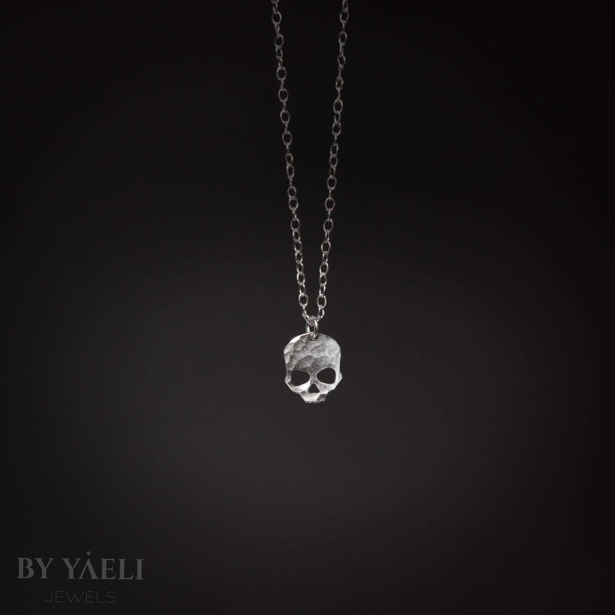 Skull necklace skull jewelry silver skull pendant tiny skull charm
