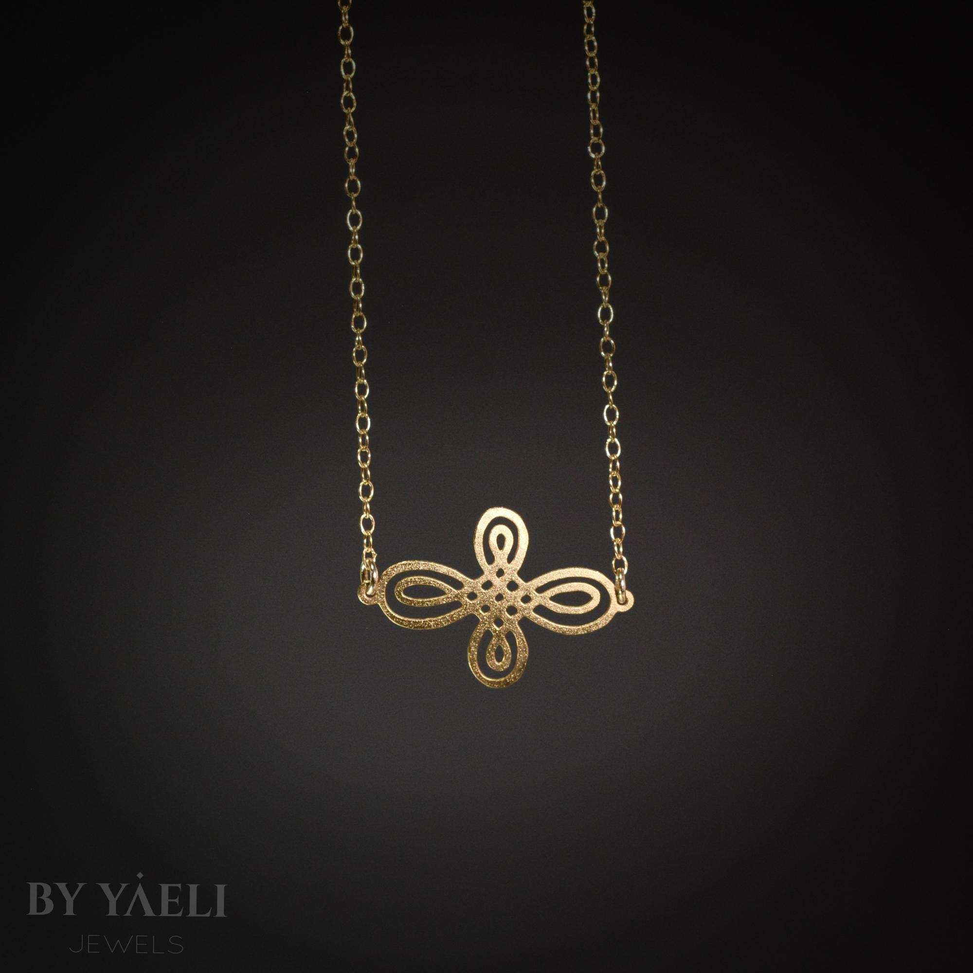 Celtic knot necklace gold Celtic jewelry Irish jewelry Irish necklace