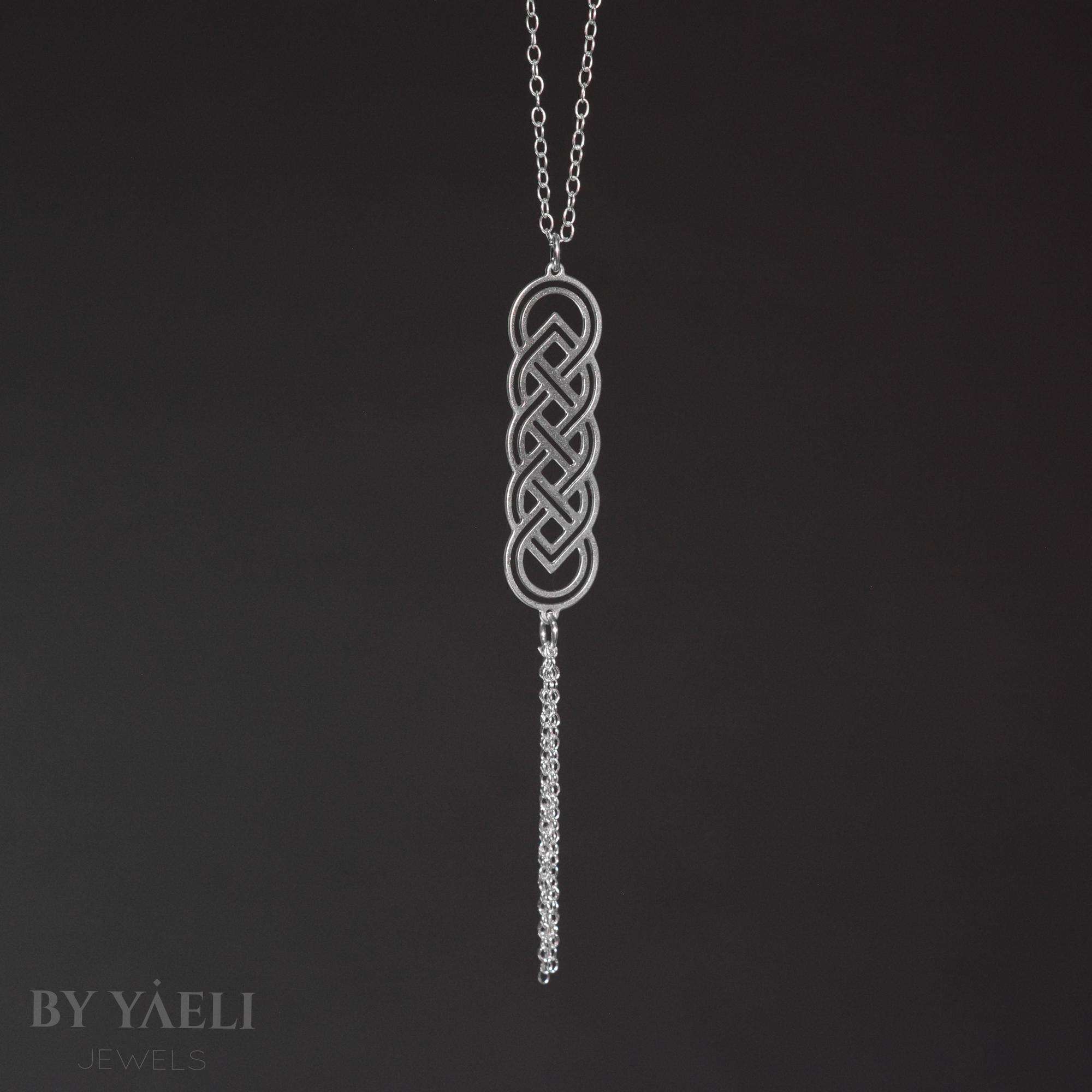 Celtic knot necklace silver Irish Celtic jewelry infinity necklace