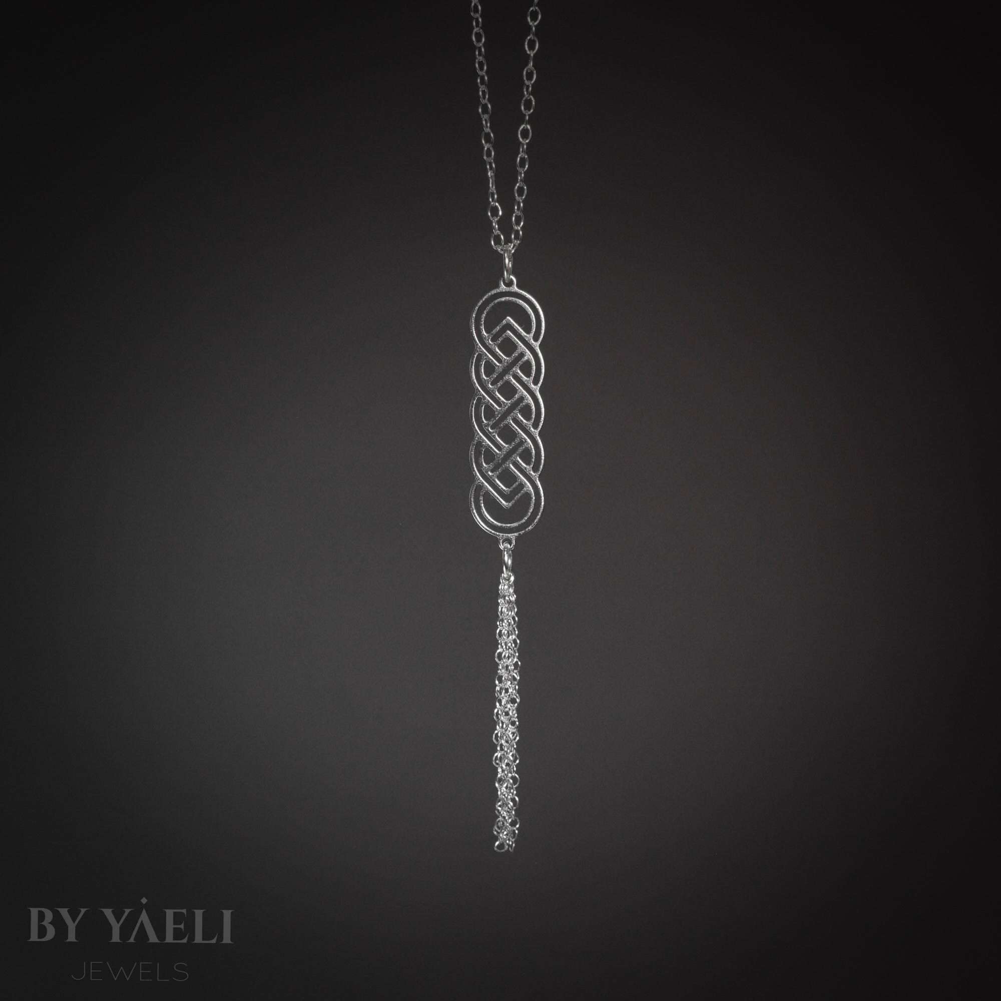 Celtic knot necklace silver Irish Celtic jewelry infinity necklace