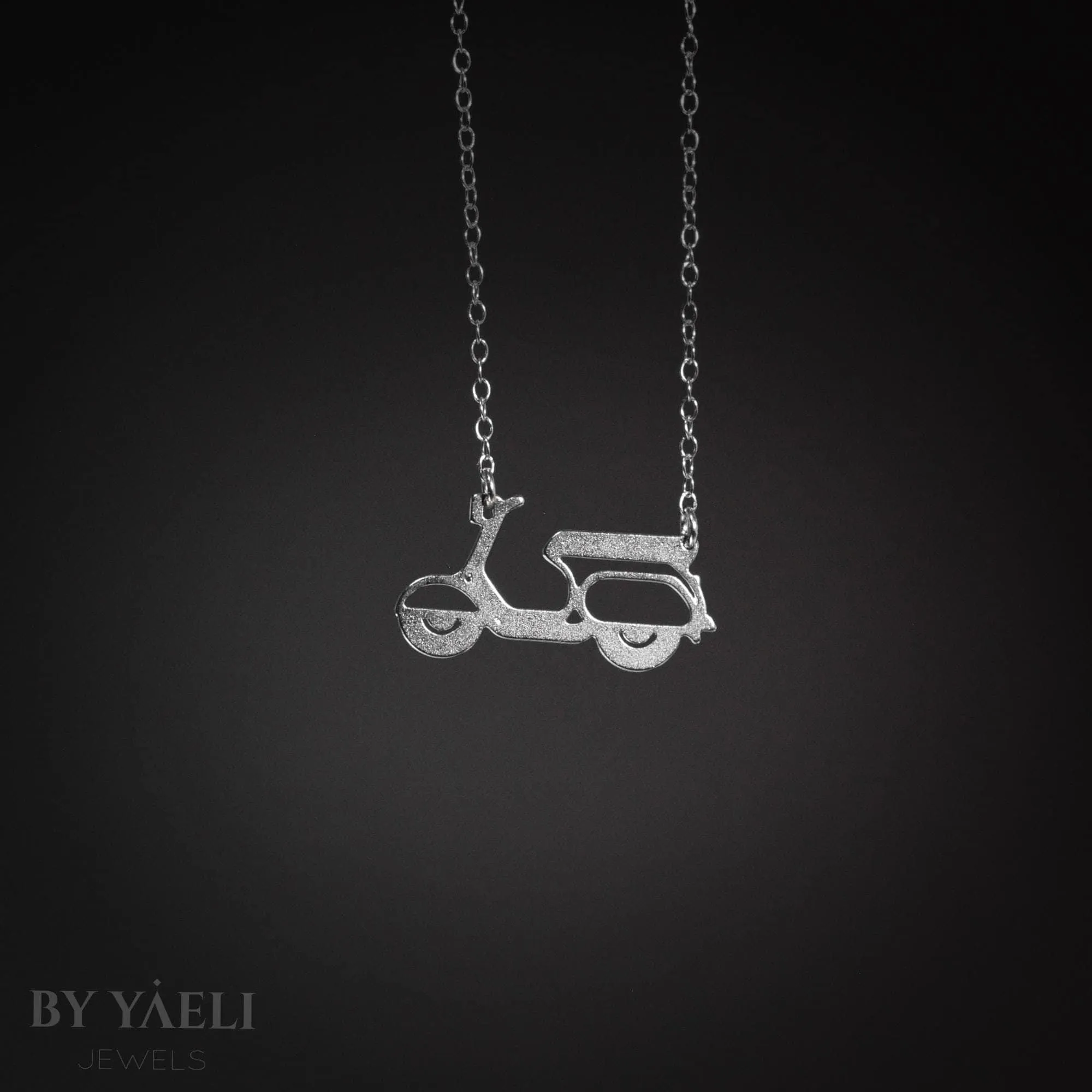 Vespa necklace scooter necklace silver Vespa scooter motorcycle pendant gifts motorbike necklace