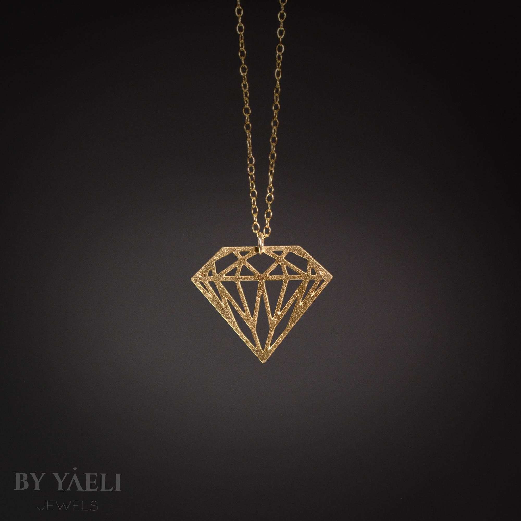 Geometric necklace gold diamond necklace dainty minimalist necklace for women gift for here