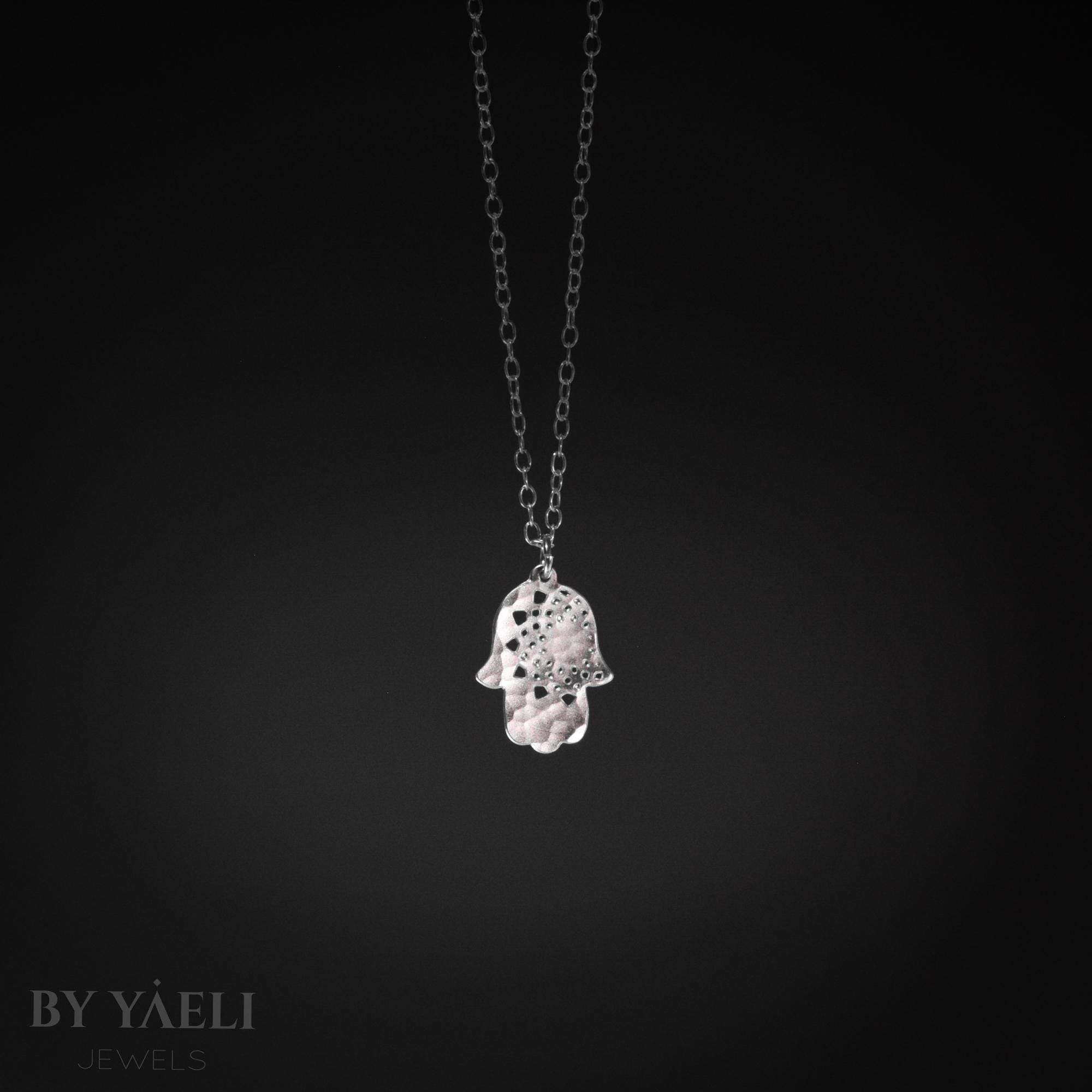 Hamsa necklace silver hamsa jewelry