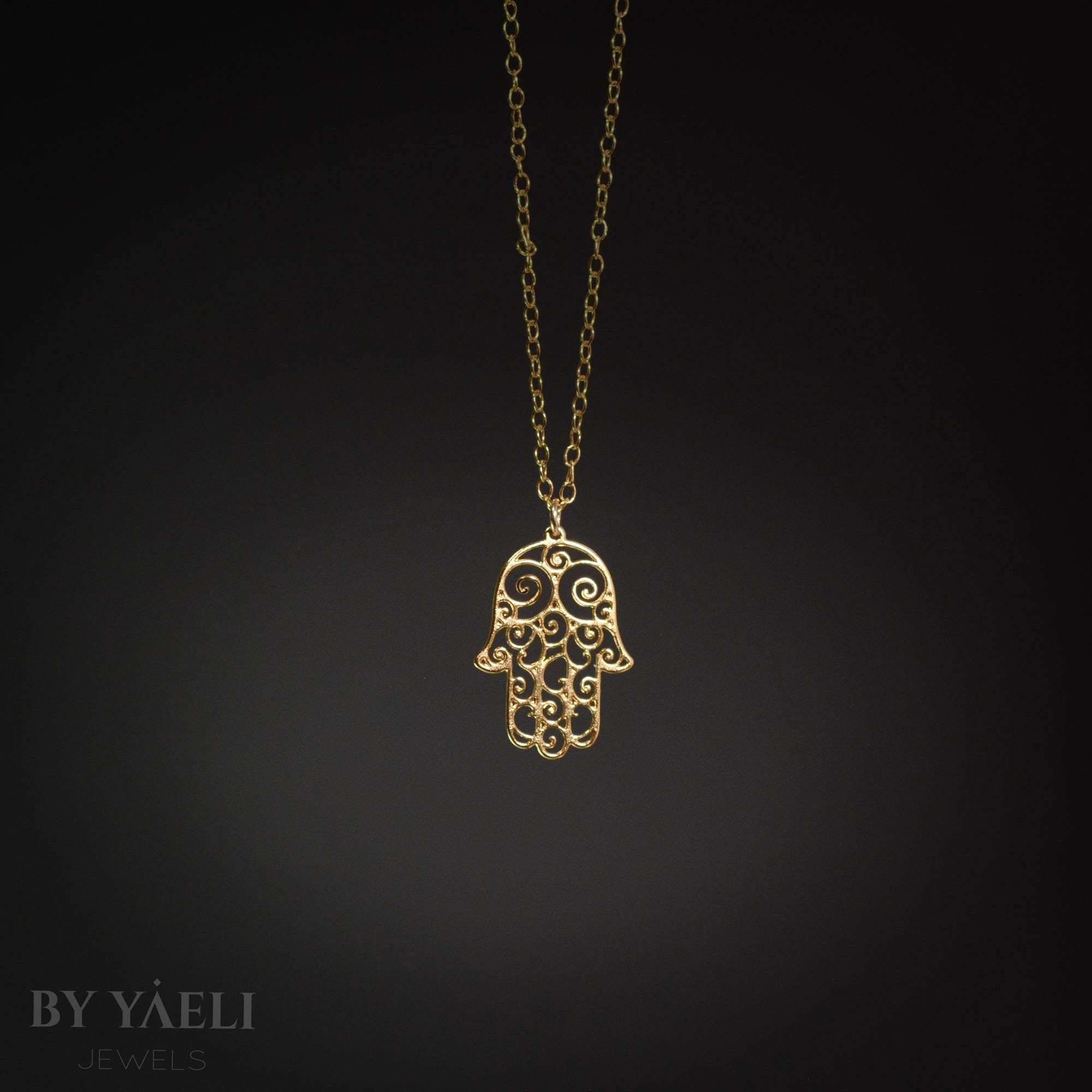 Hamsa necklace gold hamsa charm hamsa jewelry protection necklace hamsa pendant