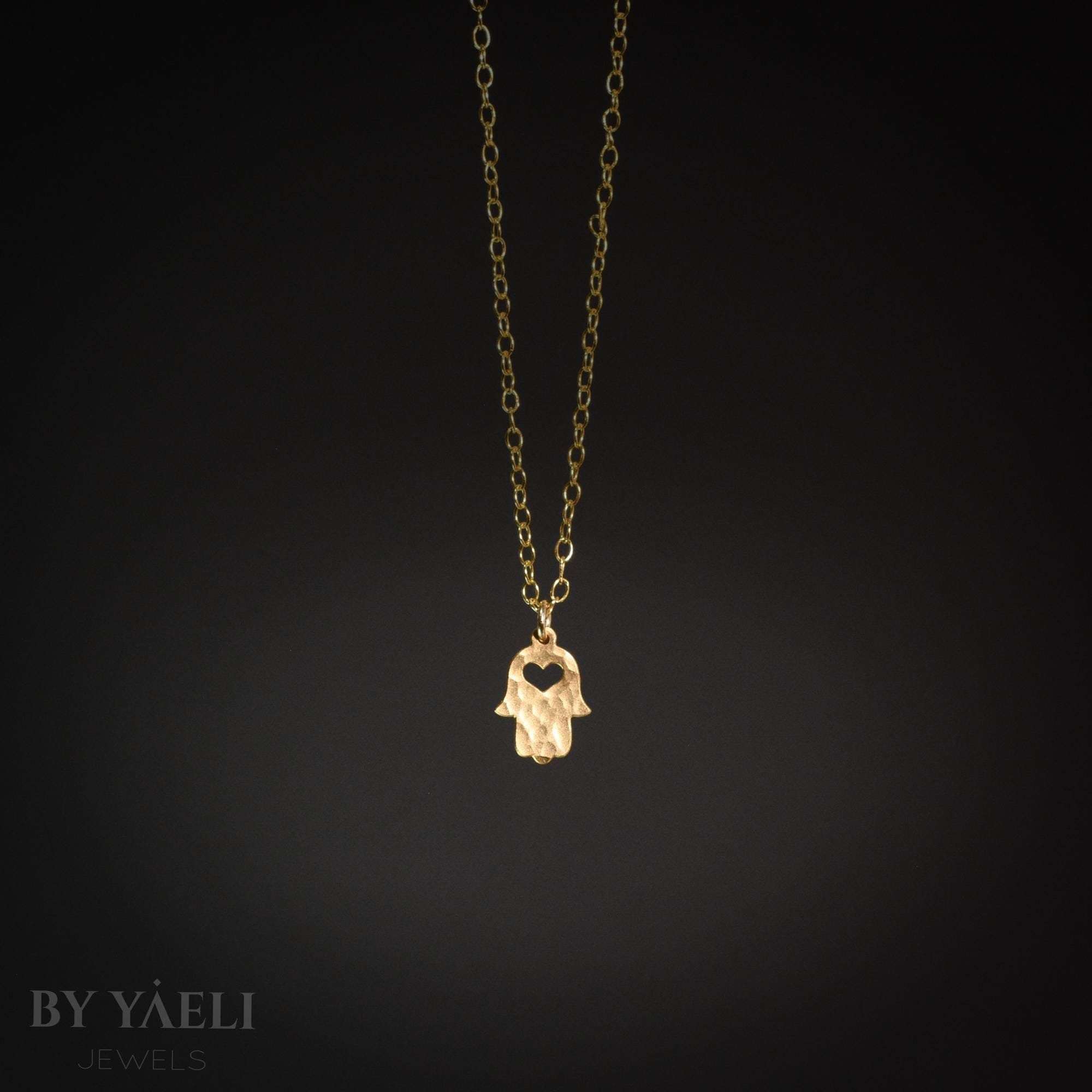 Hamsa necklace tiny hamsa charm gold hamsa jewelry hand charm