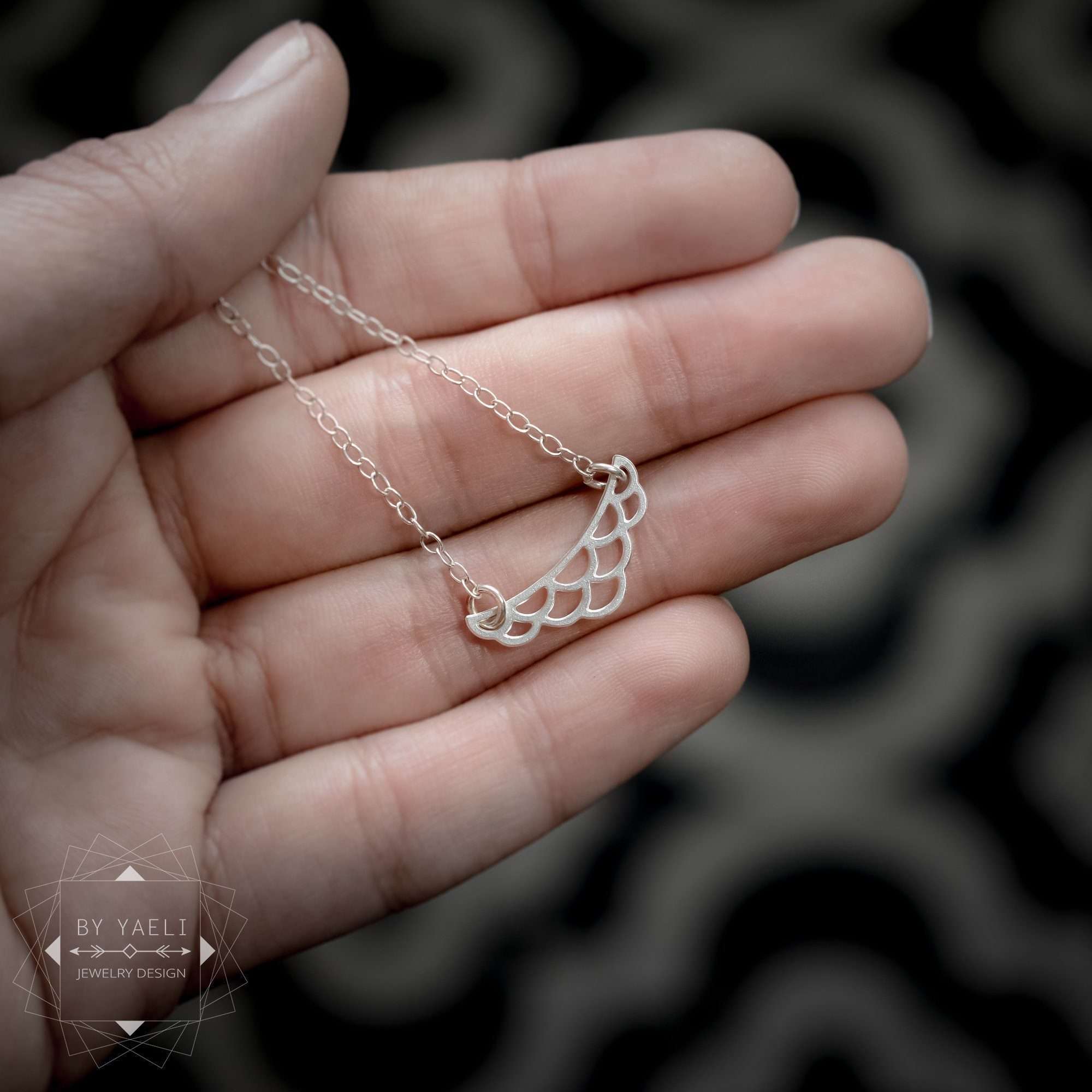 Geometric necklace circle necklace half circles necklace gift for her