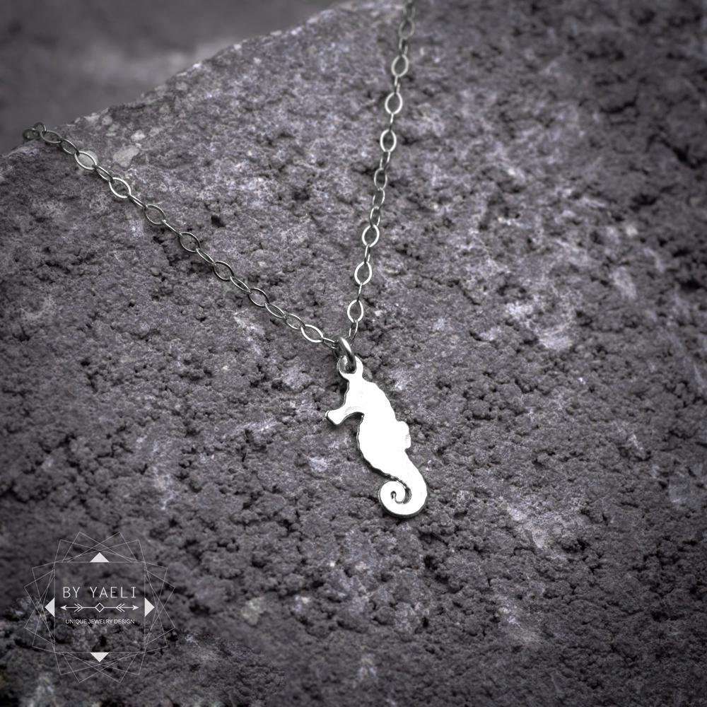 Seahorse necklace silver seahorse jewelry ocean necklace seahorse pendant