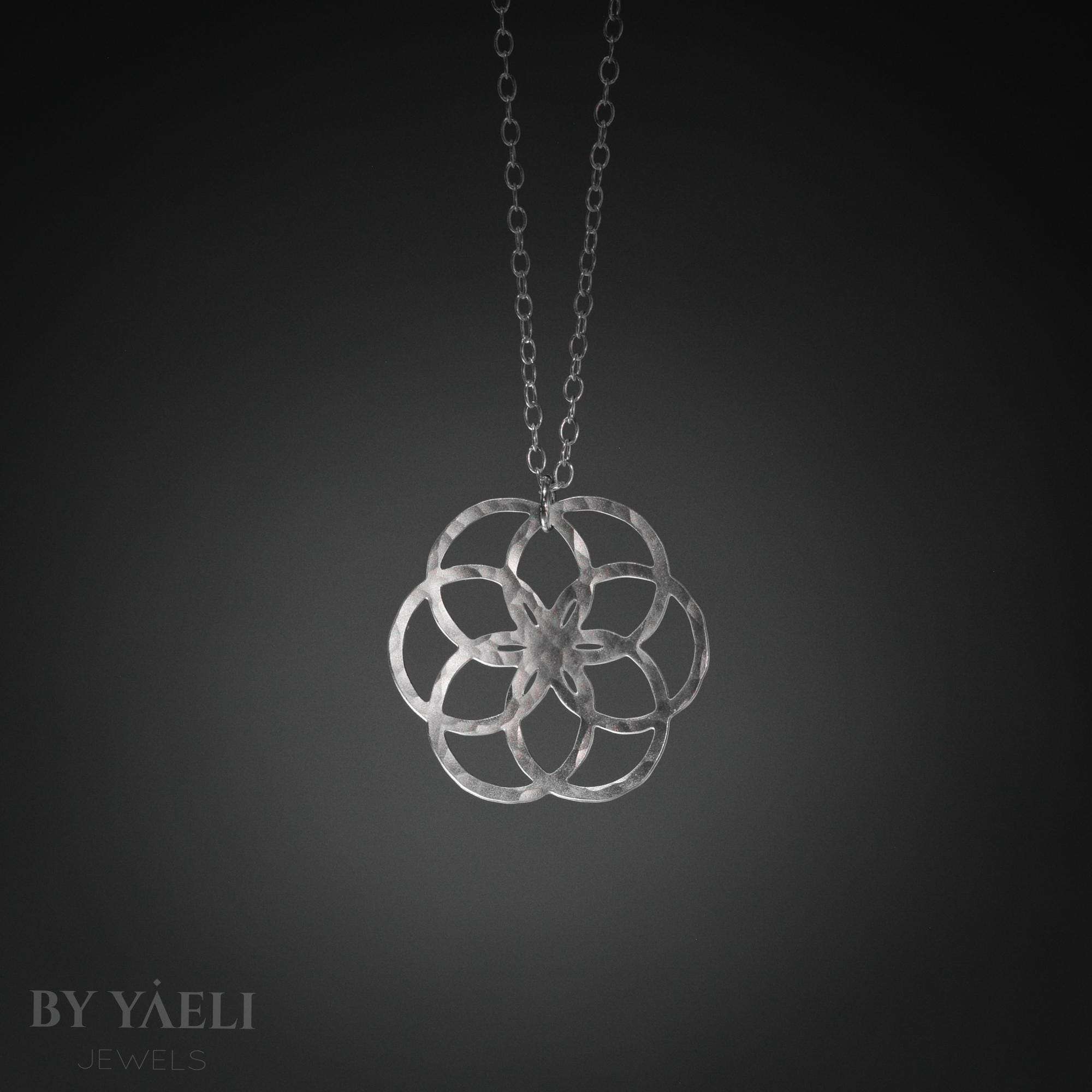 Sacred geometry necklace Celtic necklace silver flower of life necklace Irish jewelry