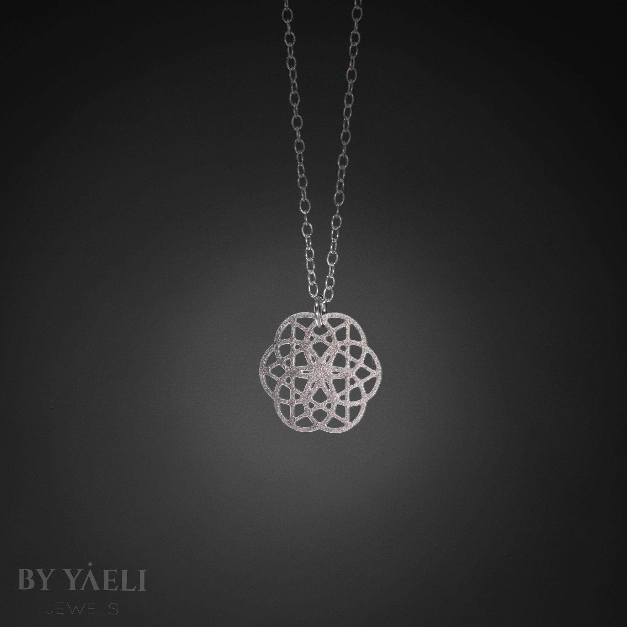 Sacred geometry necklace Celtic necklace silver flower of life necklace Irish jewelry