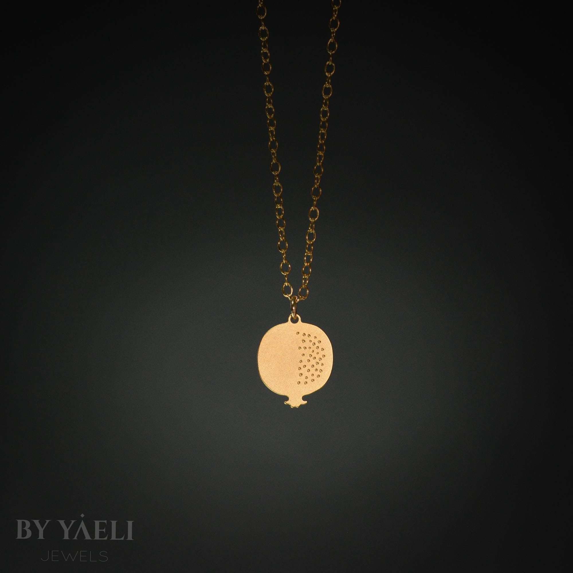 Pomegranate necklace gold pomegranate charm gold pomegranate pendant