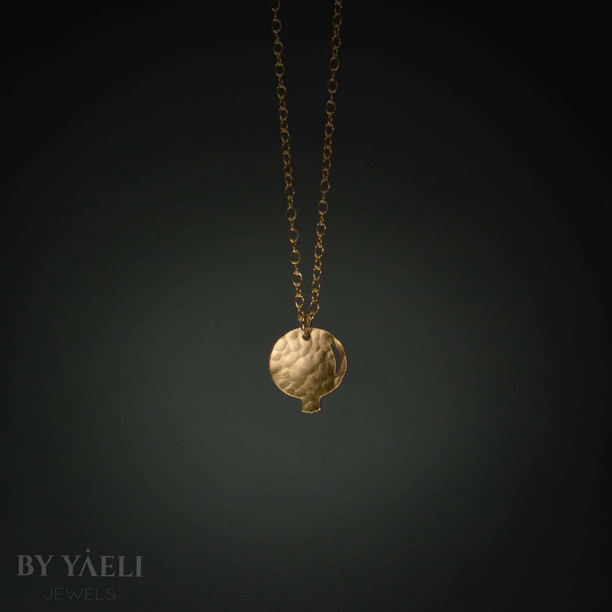 Pomegranate necklace pomegranate charm gold pomegranate pendant