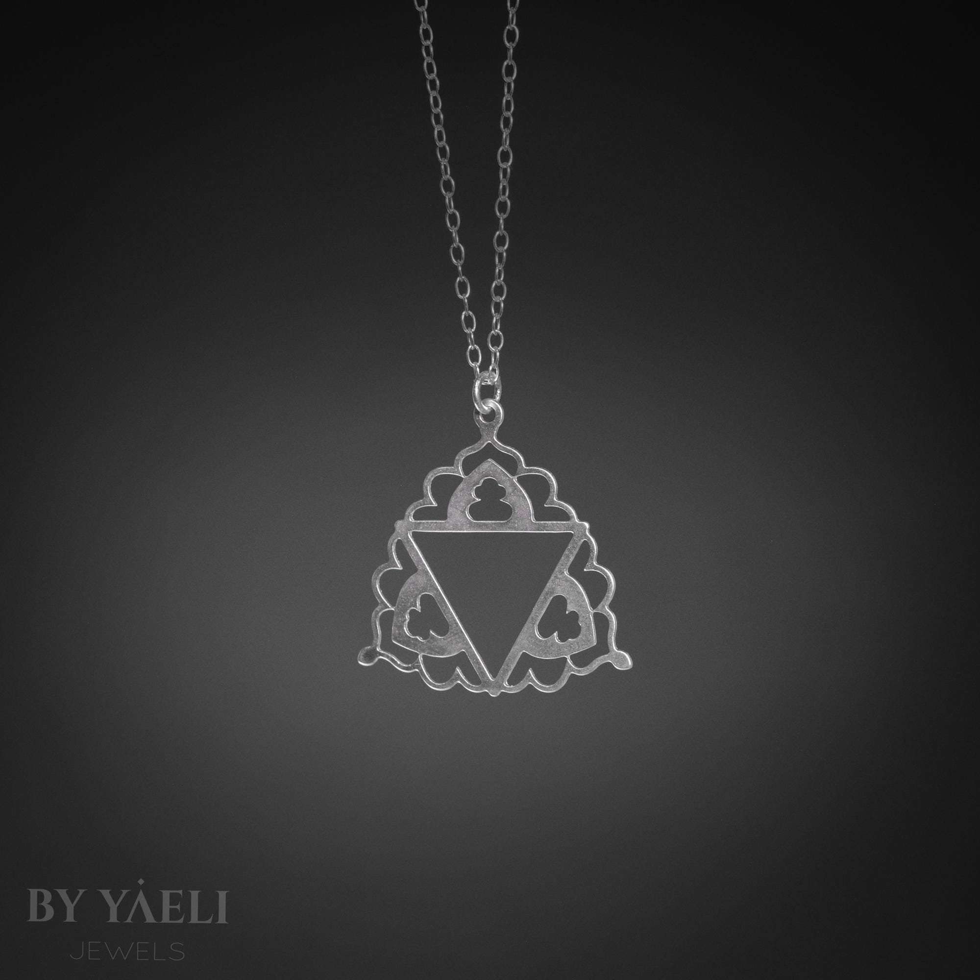 Gypsy necklace silver geometric jewelry boho necklace triangle necklace gypsy jewelry