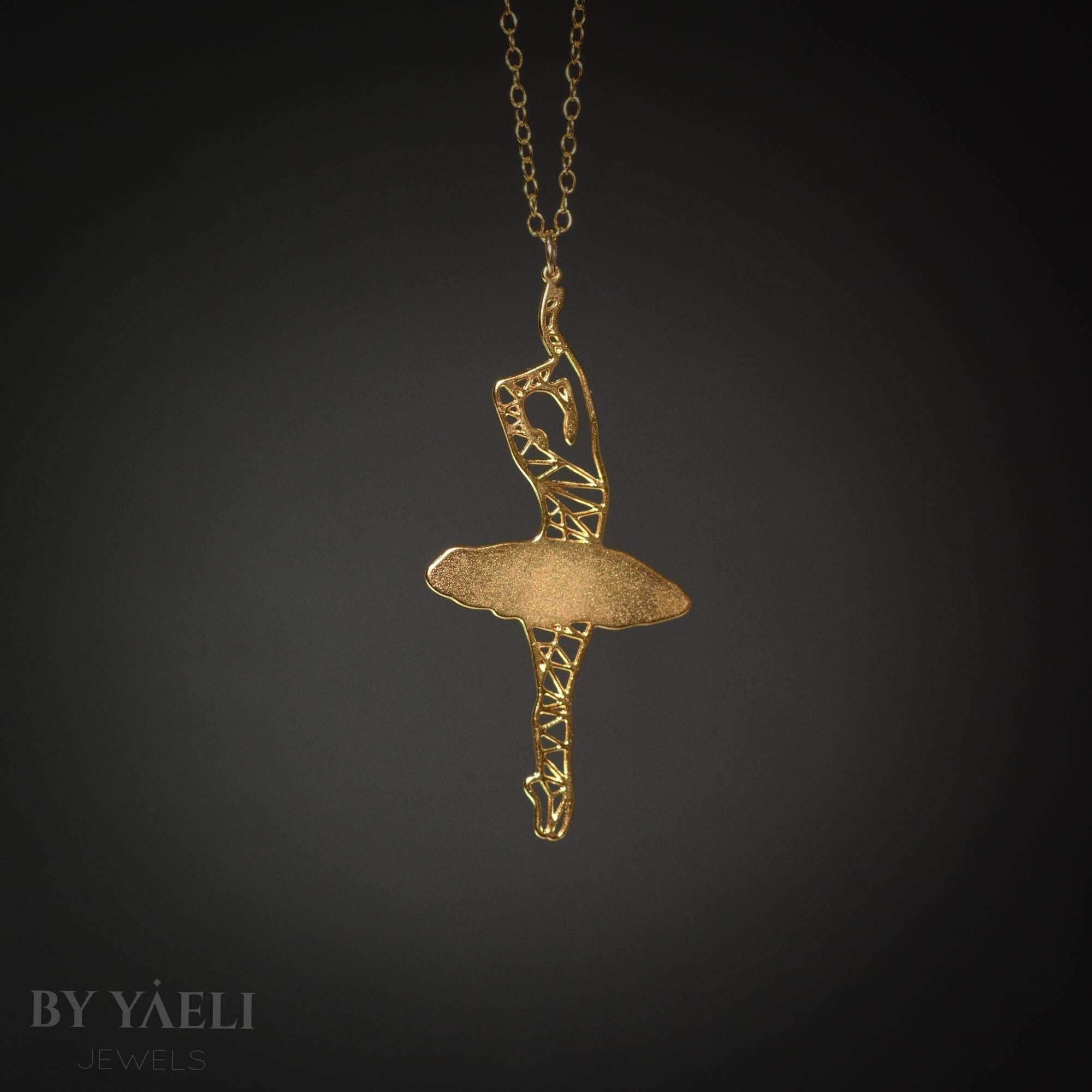 Ballerina necklace tutu necklace gold dancer gift dancer jewelry ballet dancer necklace