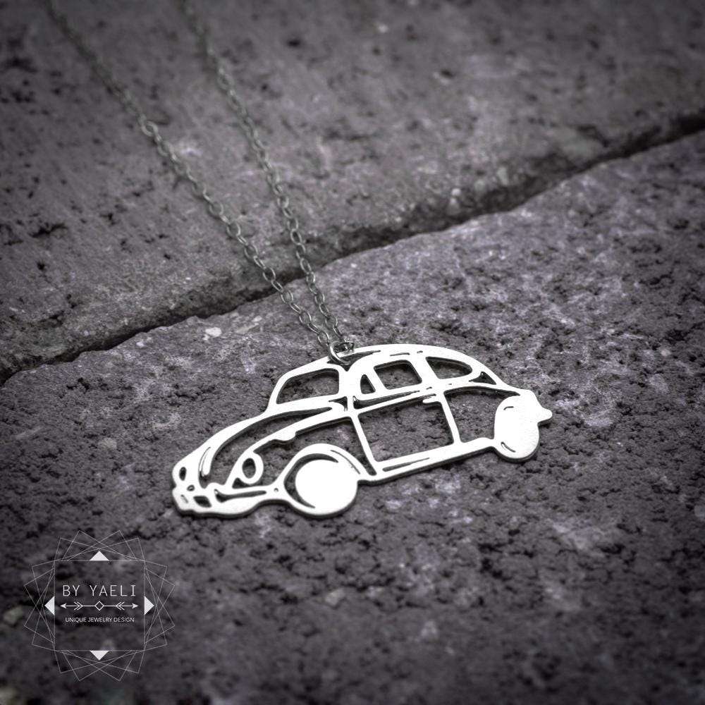 Hippie necklace Hippie jewelry Hippie silver car necklace