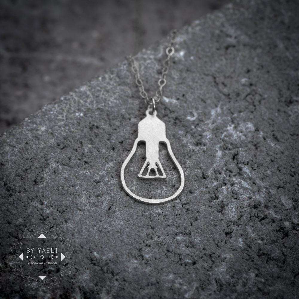 Statement necklace bulb necklace lightbulb pendant geek gift