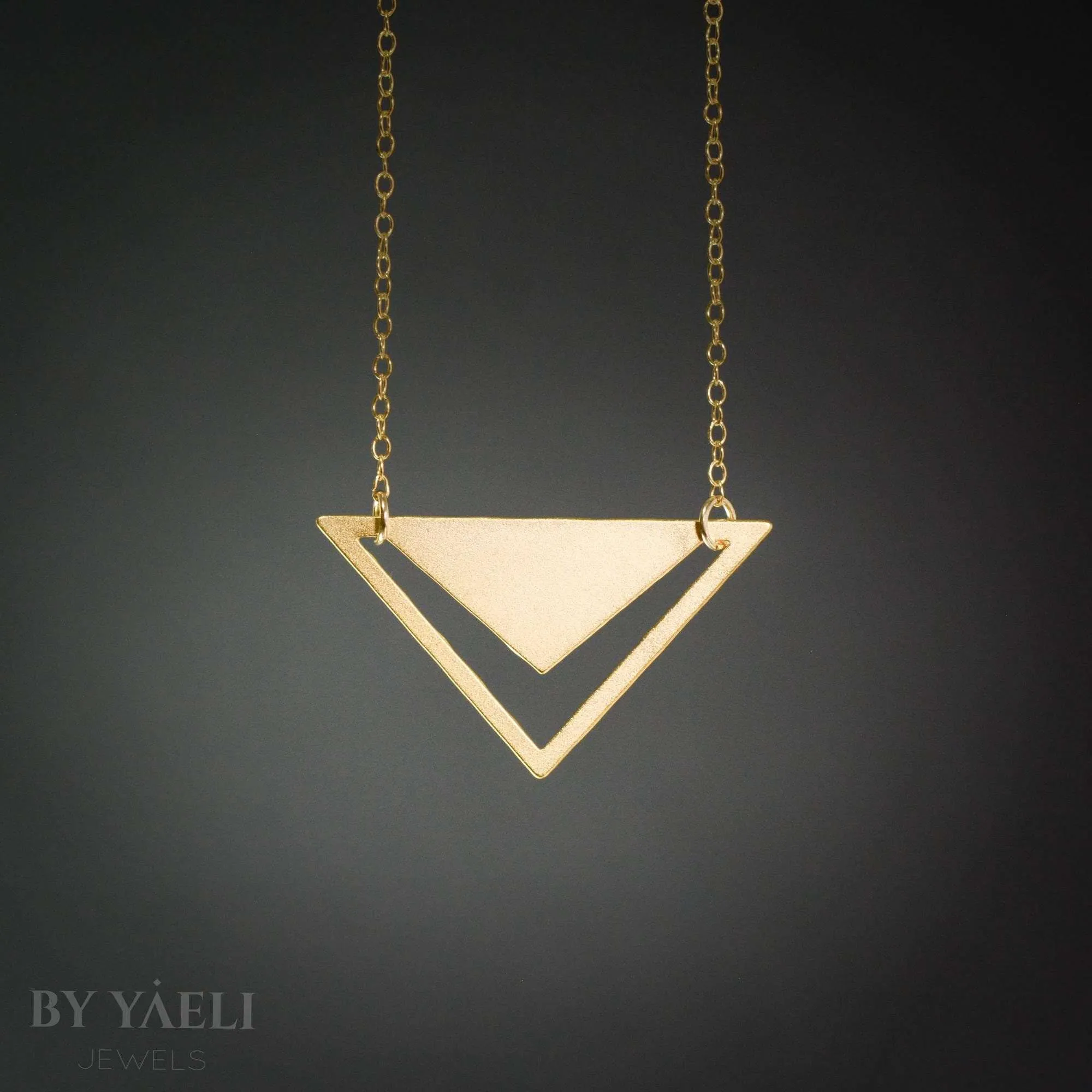 Triangle necklace gold triangle pendant geometric necklace minimalist jewelry 1 Triangle necklace gold triangle pendant geometric necklace minimalist jewelry