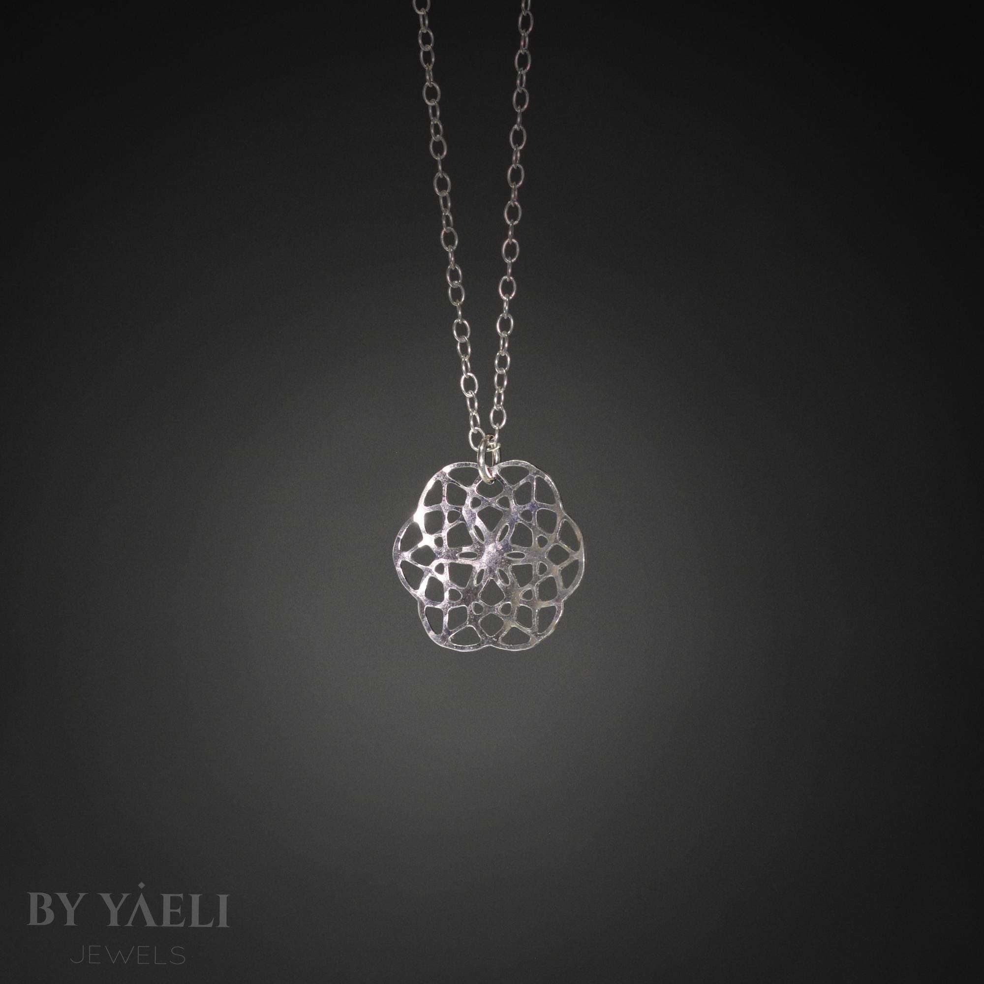 Sacred geometry necklace Celtic necklace silver flower of life necklace Irish jewelry