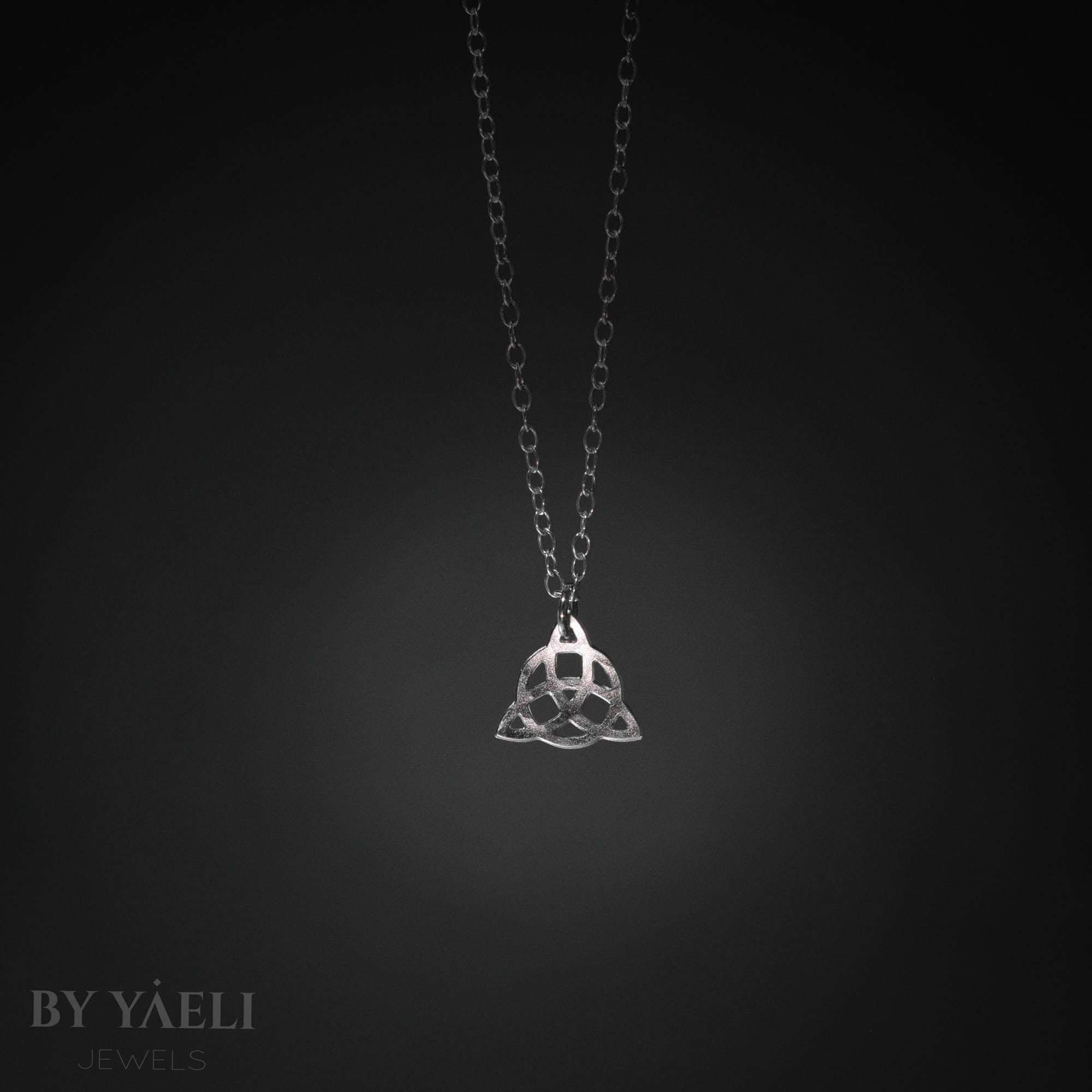 Celtic knot necklace geometric necklace silver Celtic necklace Celtic knot infinity necklace