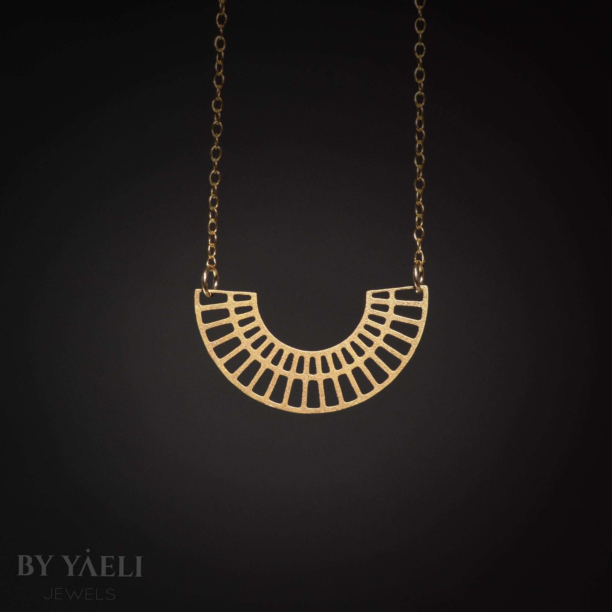 Geometric necklace gold open circle necklace minimalist necklace gift for here