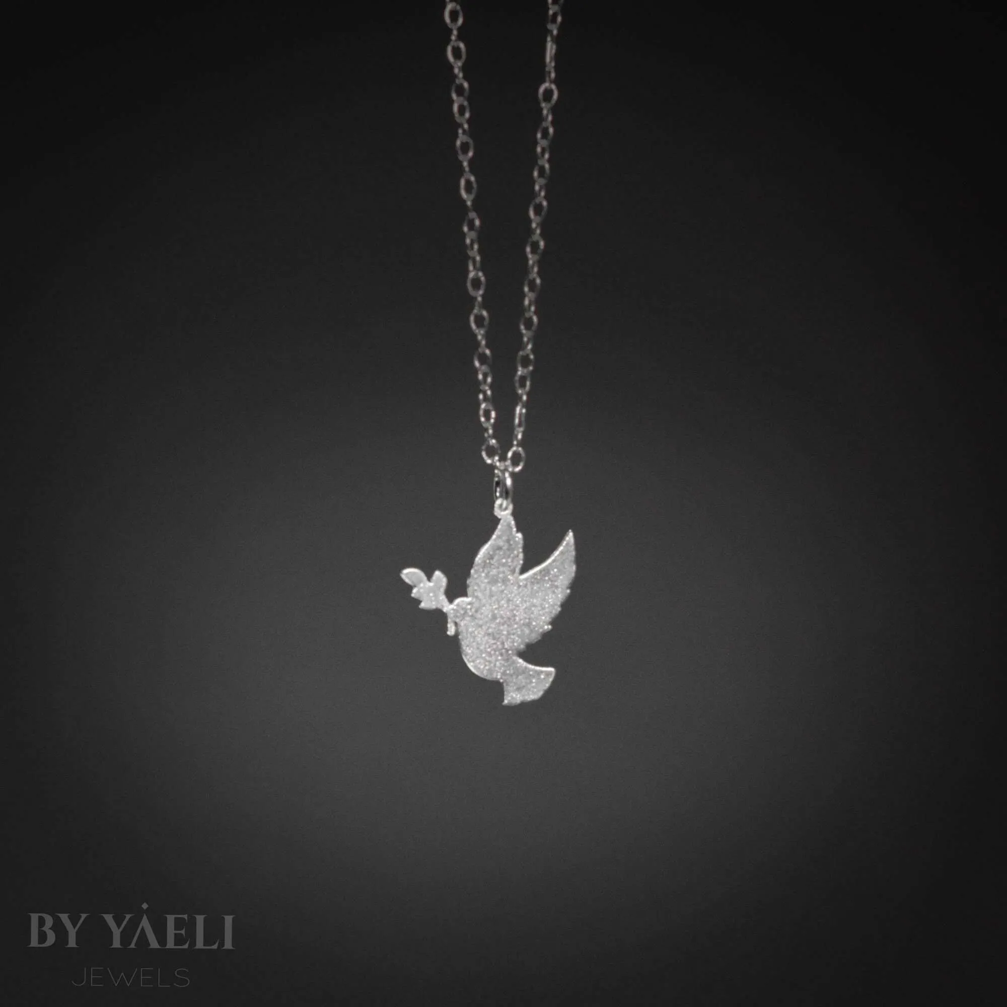 Bird necklace silver dove necklace bird pendant dove bird charm