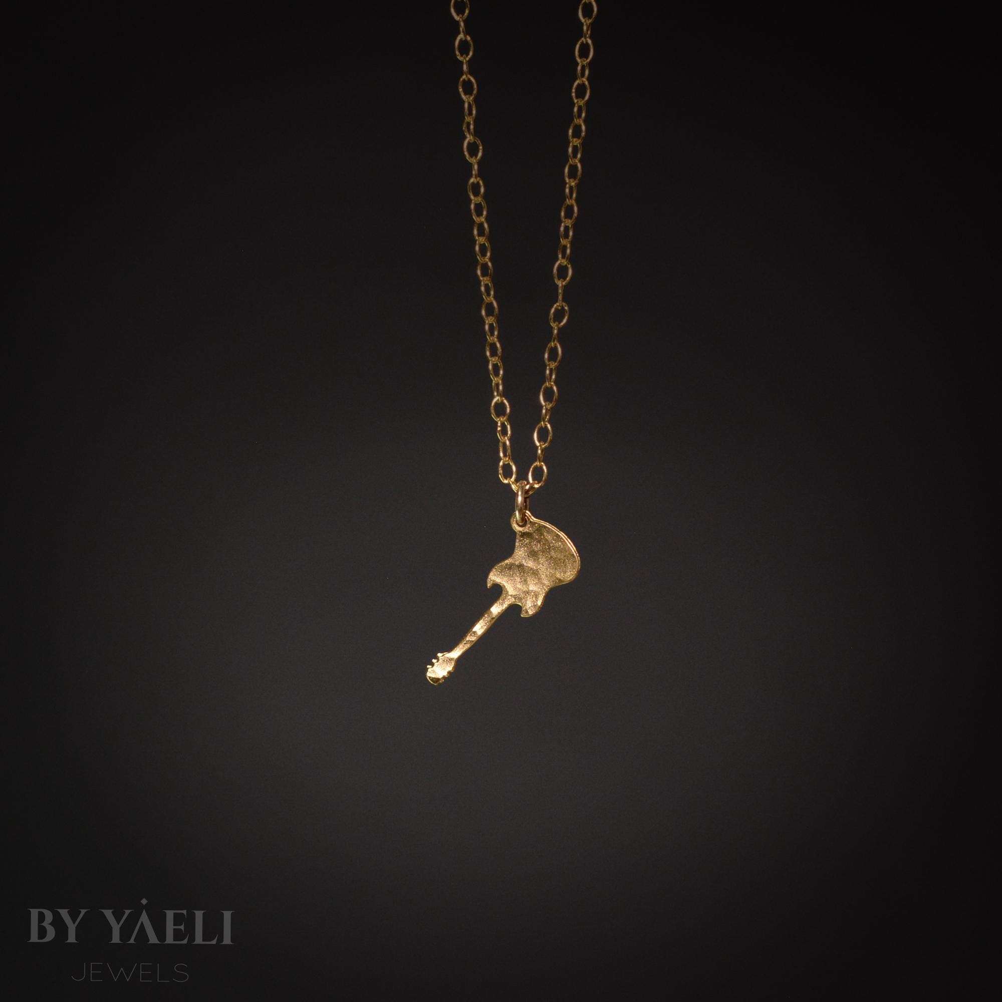 Electric guitar necklace gold guitar charm necklace Gibson les Paul necklace dainty guitar necklace