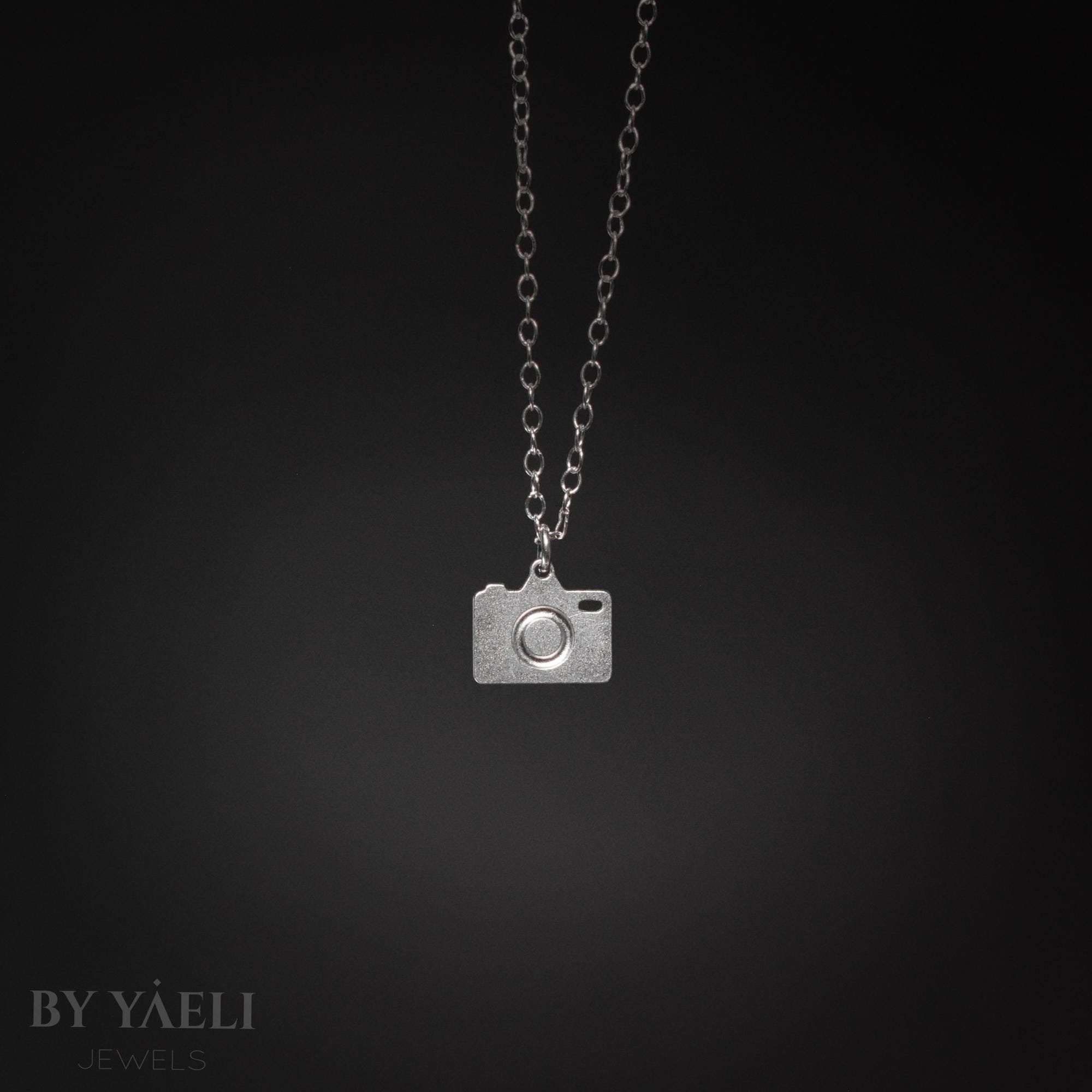 Camera necklace tiny silver camera charm necklace vintage camera pendant