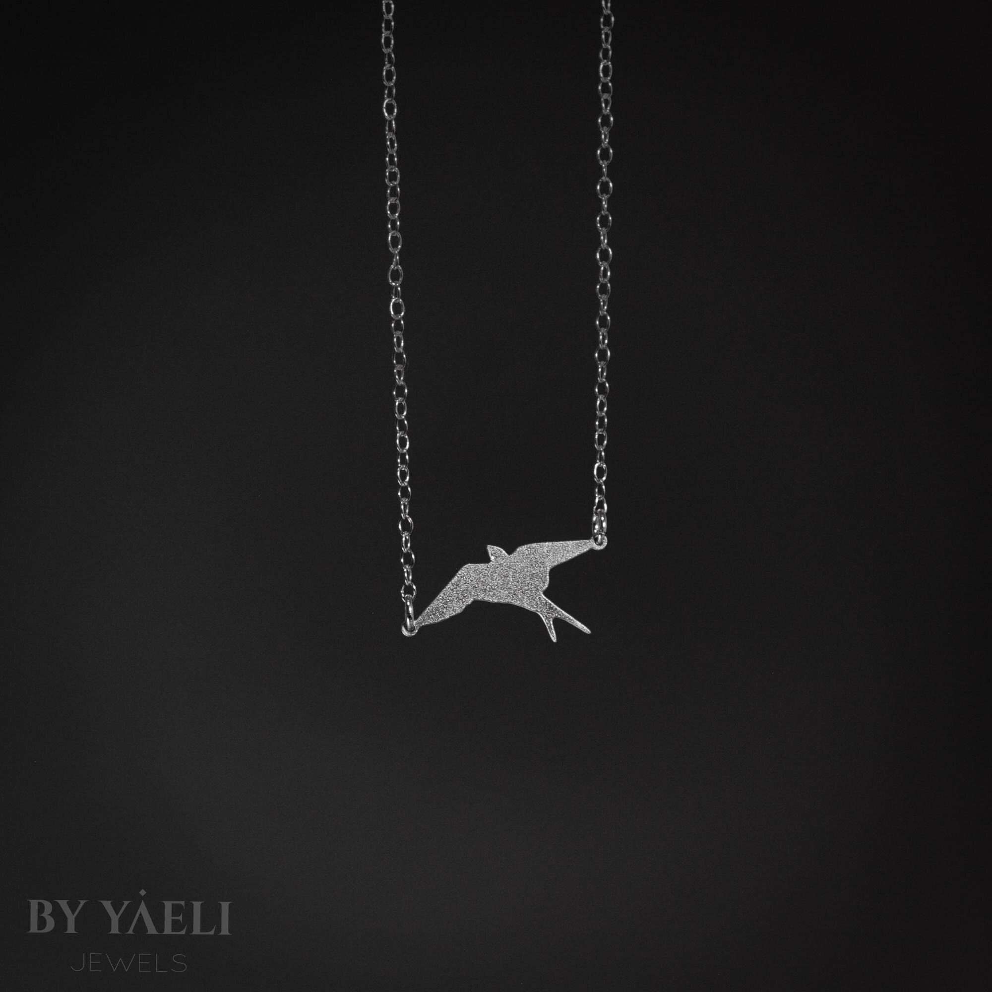 Bird necklace silver swallow bird necklace bird jewelry bird charm bird pendant swallow pendant