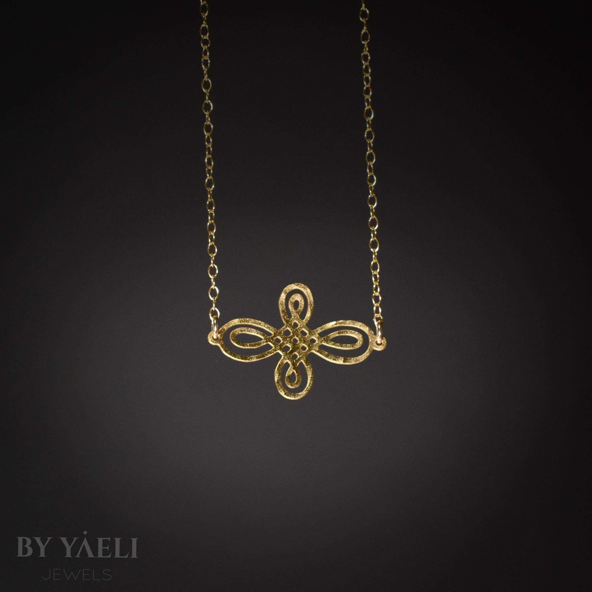 Celtic knot necklace gold Celtic jewelry Irish jewelry Irish necklace