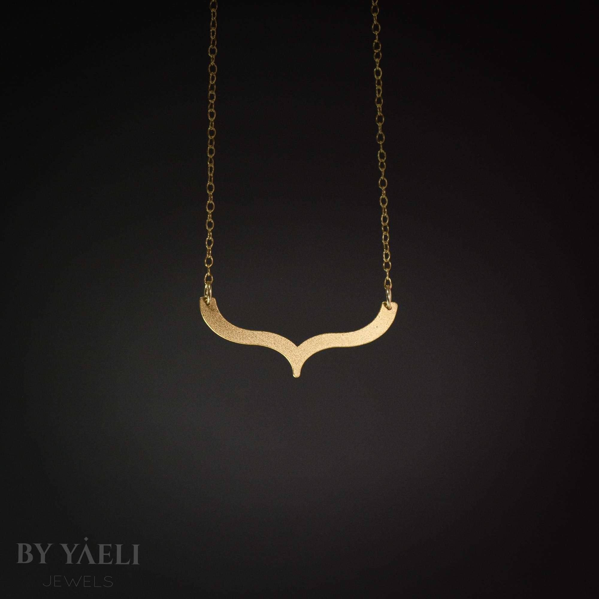 Geometric necklace art deco necklace gold geometric minimalist bracket necklace 3 Geometric necklace art deco necklace gold geometric minimalist bracket necklace - Image 3