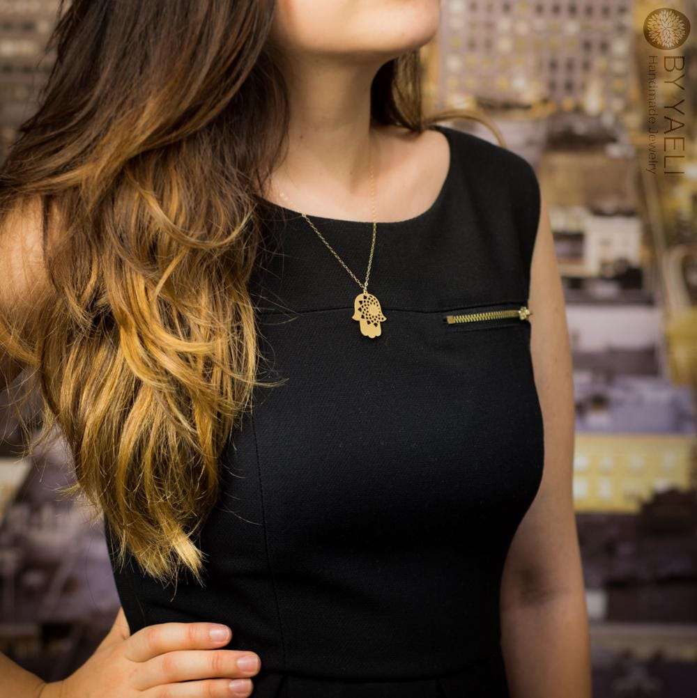 Hamsa necklace gold hamsa jewelry 4 Hamsa necklace gold hamsa jewelry - Image 4