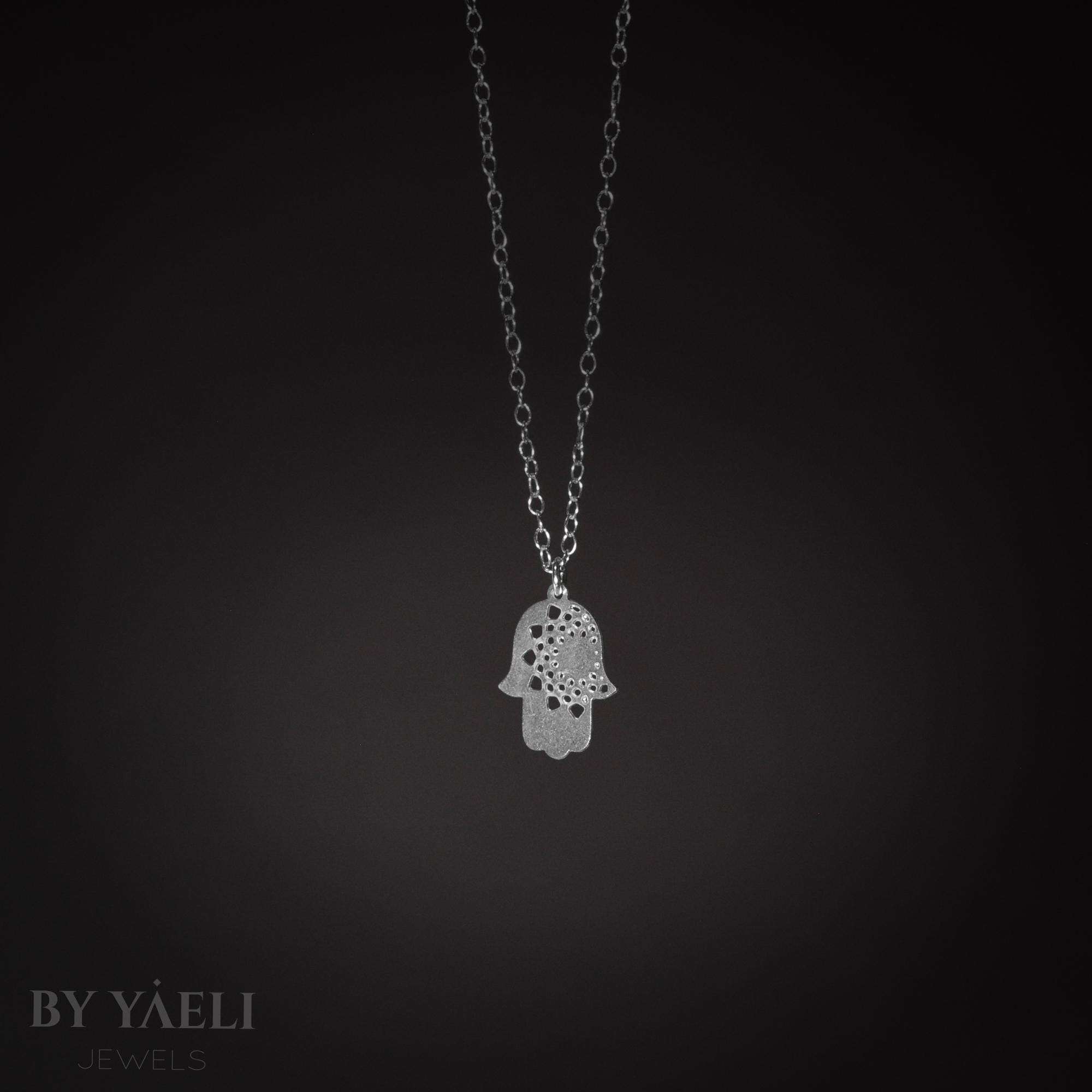 Hamsa necklace silver hamsa jewelry