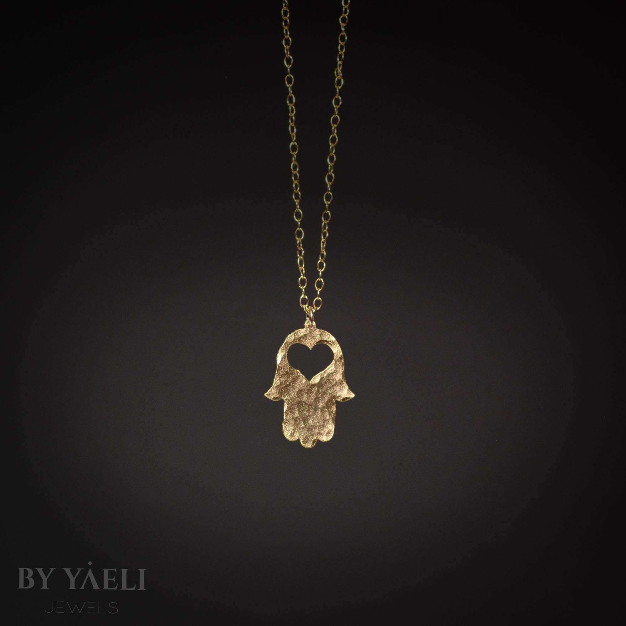Hamsa necklace gold hamsa jewelry protection necklace dainty hand charm necklace hamsa pendant