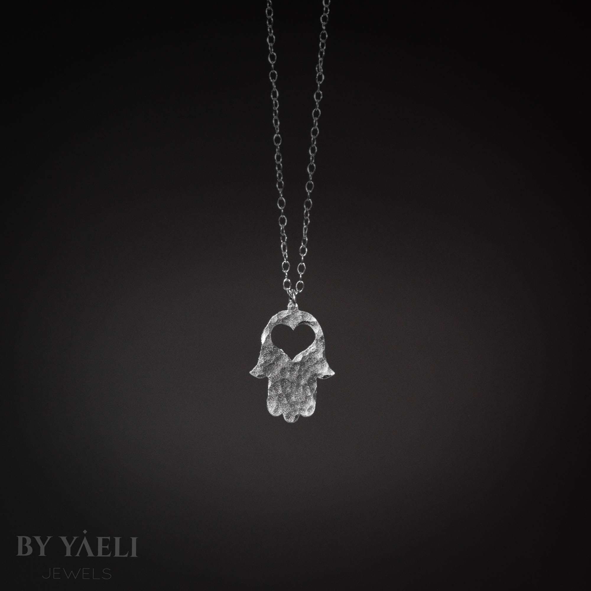 Hamsa necklace hamsa jewelry silver hamsa protection necklace heart hand charm