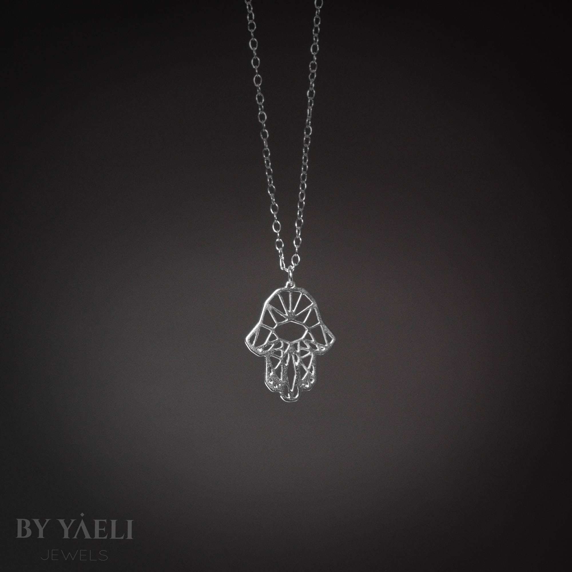 Hamsa necklace silver hamsa jewelry protection necklace hand charm